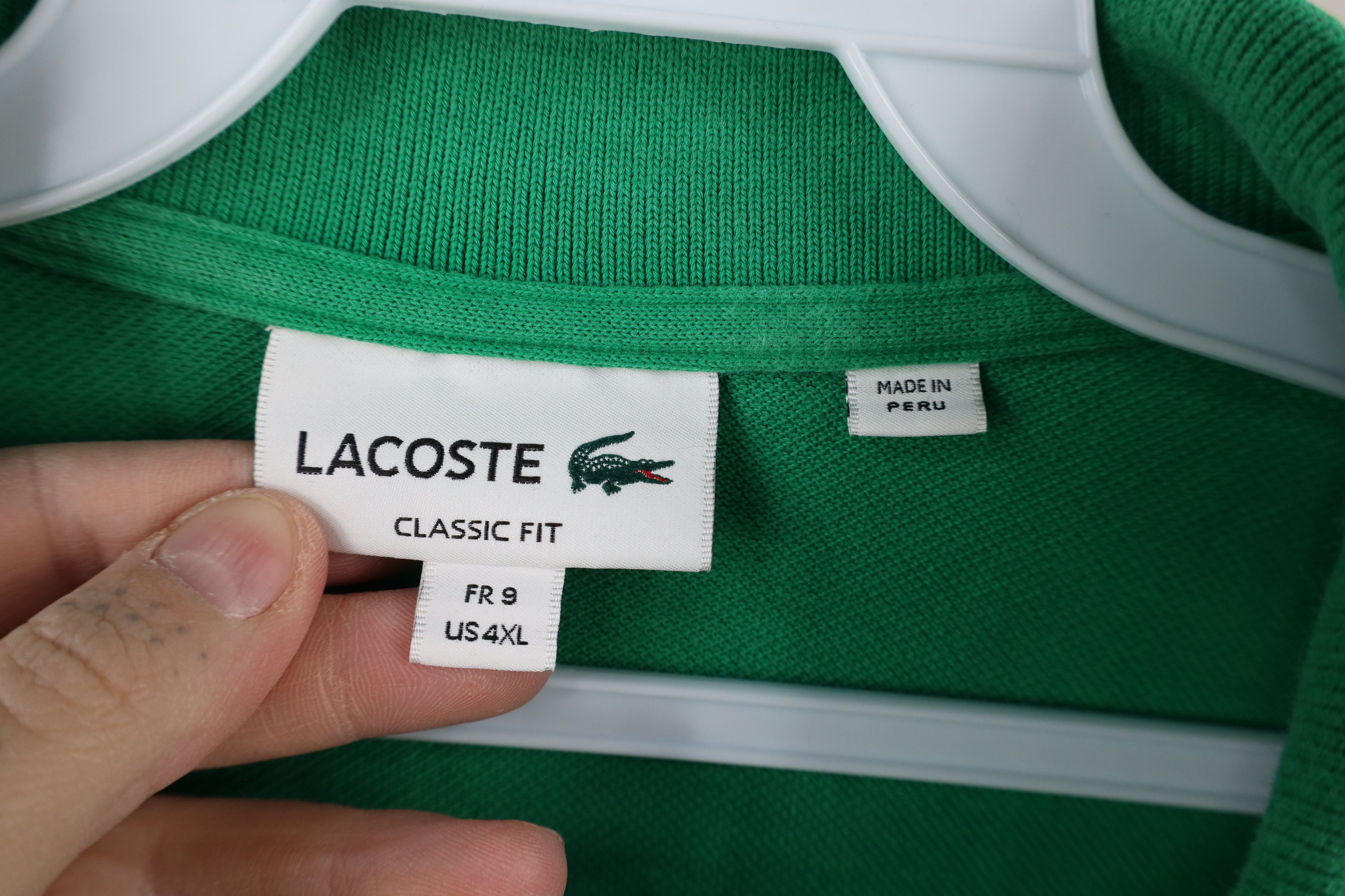 Lacoste Lacoste Logo Short Sleeve Collared Polo Shirt Kelly Green Size US XXL / EU 58 / 5 - 7 Thumbnail
