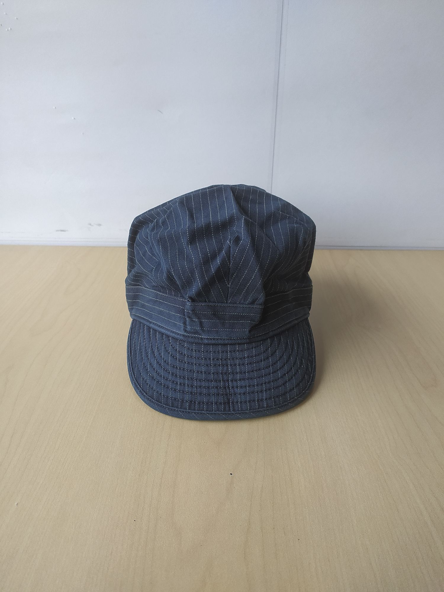 RRL Ralph Lauren Double RL Striped Denim Newsboy Cap | Grailed