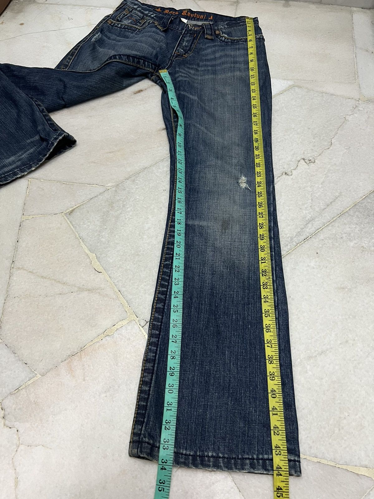 Japanese Brand × Rock Revival ROCK REVIVAL DISTRESSED FLARE JEANS VERY RARE Size US 31 - 15 Thumbnail