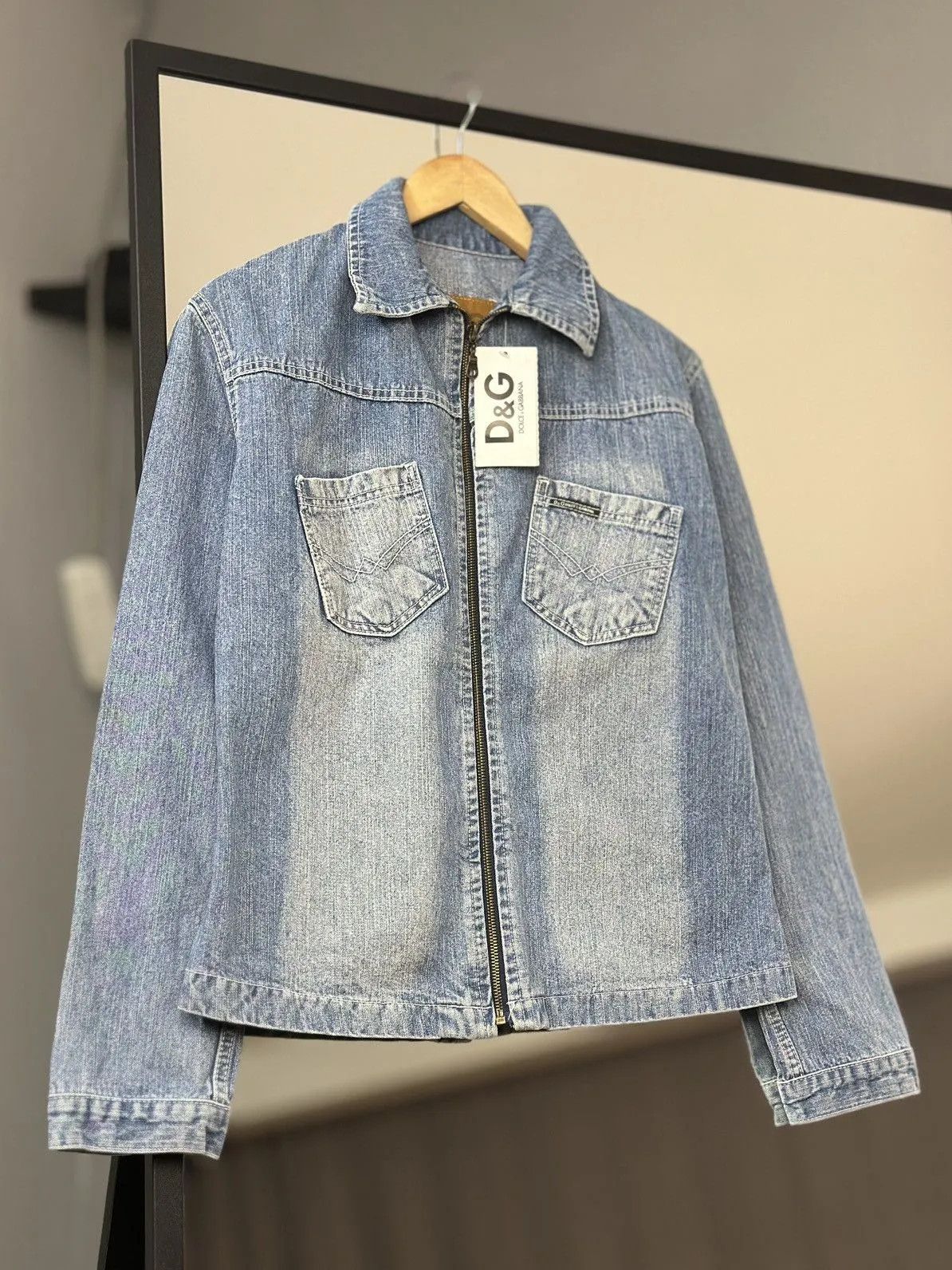 If Six Was Nine Dolce Gabbana Jacket Leather Denim Vintage Diesel style Punk Size US S / EU 44-46 / 1 - 4 Thumbnail