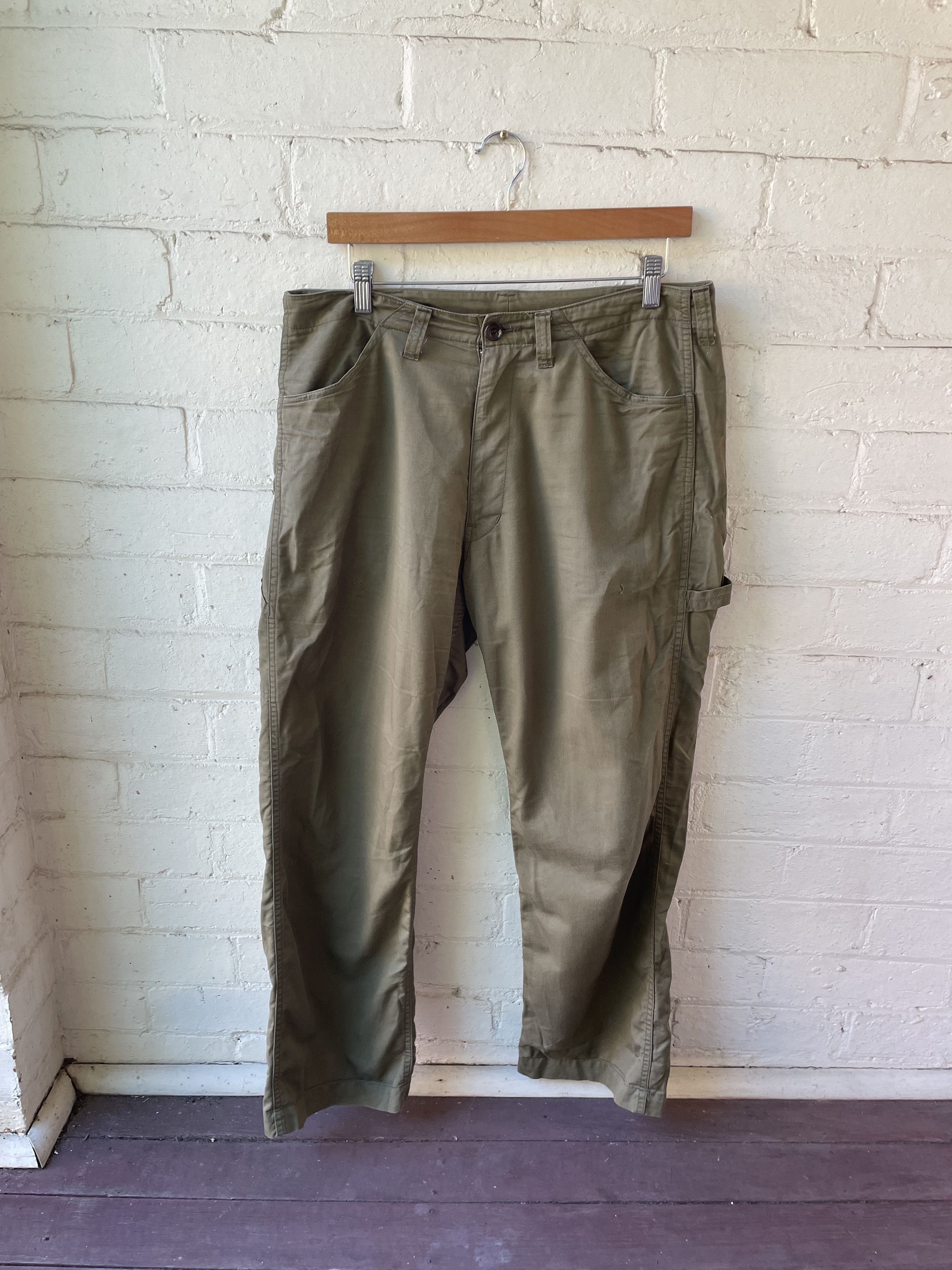image of Comme Des Garcons Homme Ad2016 Cotton Twill Pants in Khaki, Men's (Size 32)