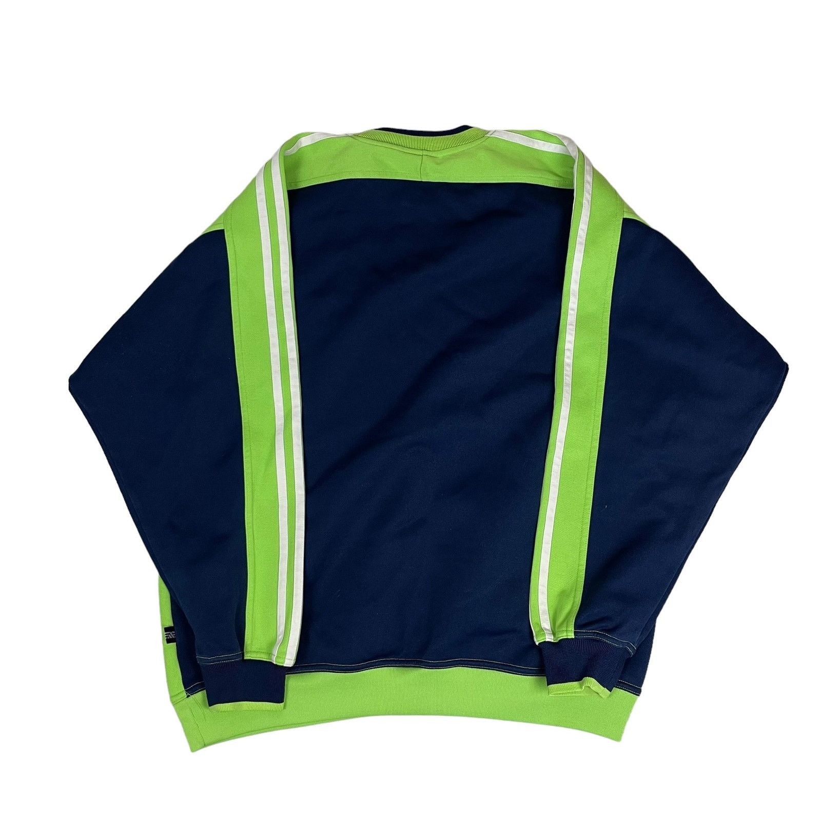 Adidas Vintage Adidas Mens Navy Green Crew Neck Pullover Sweatshirt Size US L / EU 52-54 / 3 - 5 Thumbnail