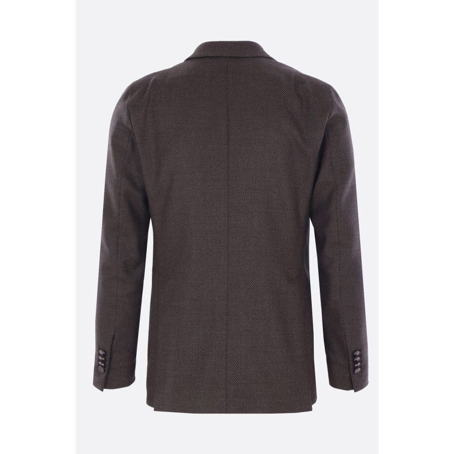 Tagliatore TAGLIATORE Dotted Wool Grey Double Breasted Jacket New & Aut Size US XL / EU 56 / 4 - 2 Thumbnail