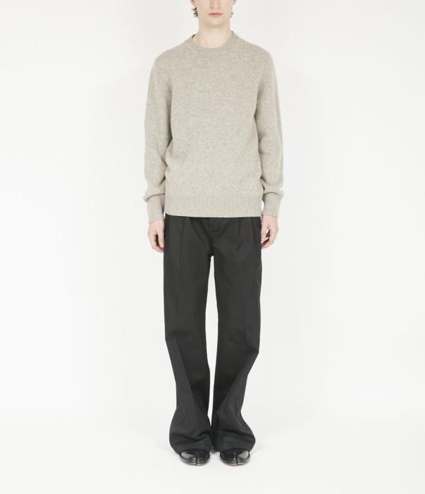 Maison Margiela o1bcso1str0526 Wool Crewneck Sweater in Light Beige Size US L / EU 52-54 / 3 - 5 Thumbnail