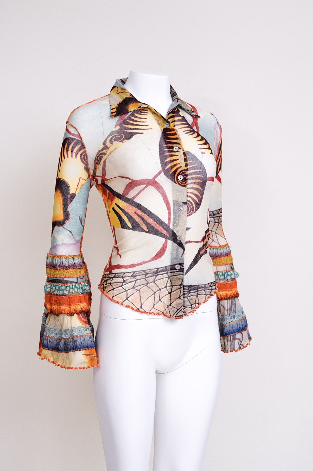 Jean Paul Gaultier Jean Paul Gaultier Maille Bell Sleeve Top Size M / US 6-8 / IT 42-44 - 3 Thumbnail