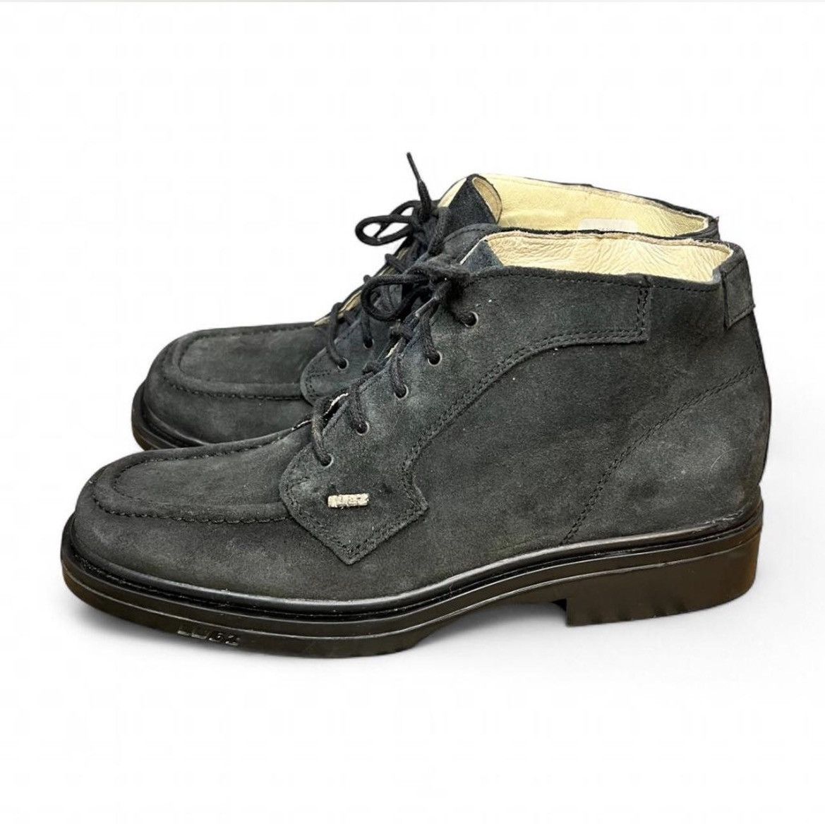 Lugz Vintage 90s Lugz Black Suede Moc Toe Chukka Boots Size US 11 / EU 44 - 2 Thumbnail