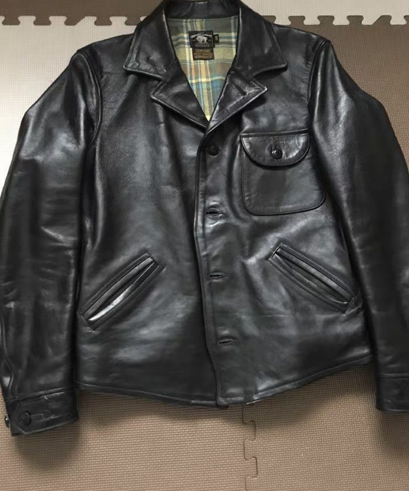 image of Freewheelers Four Corners Four Corner Leather Jacket in White, Men's (Size 2XS)