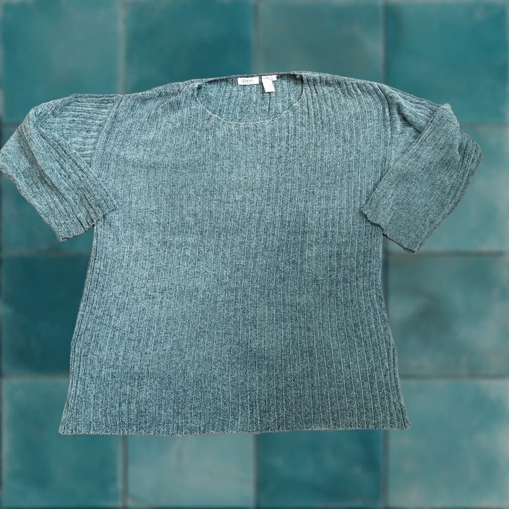 Vintage Spiegel Elements Exclusively Women's Green Long Sleeve Knit Sweater - L, Pullover, Regular Fit, Breathable, Rayon Acrylic, Spring Summer, Women Size L / US 10 / IT 46 - 1 Thumbnail