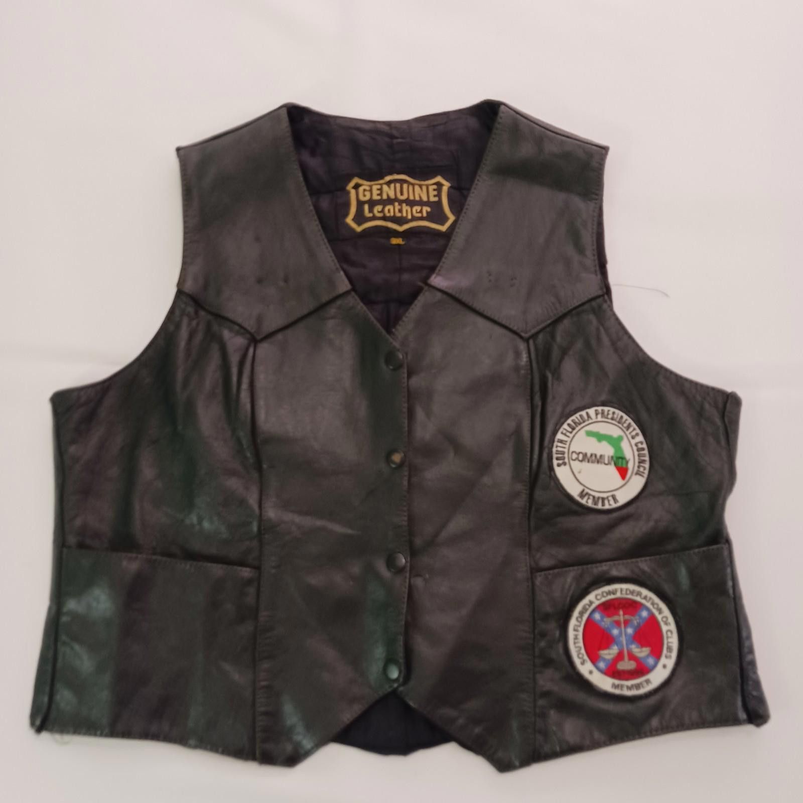 Genuine Leather Latin American Motorcycle Genuine Leather Men's Black 3XL Size US XXL / EU 58 / 5 - 1 Thumbnail