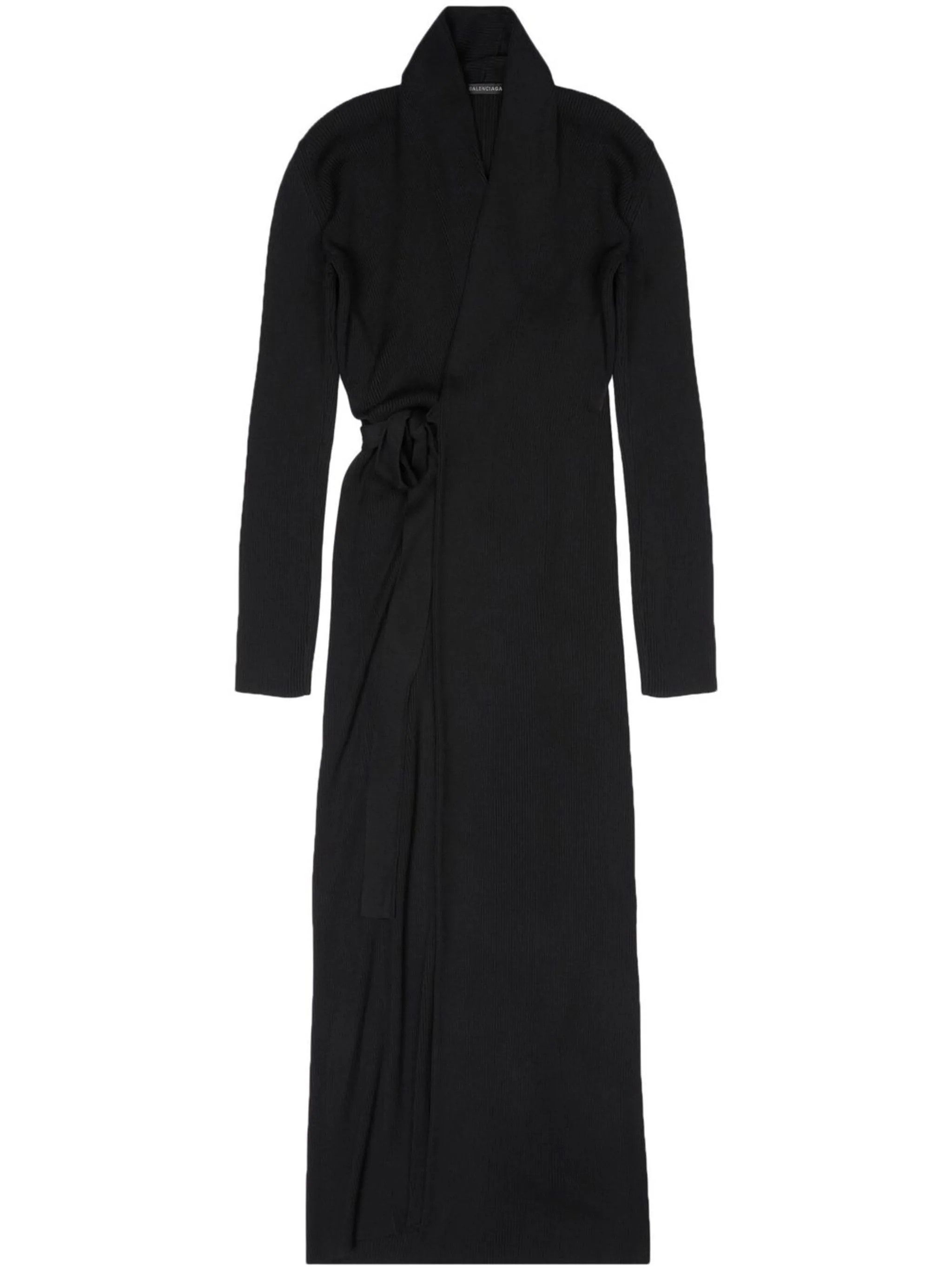 Balenciaga o1mt1gz0824 Wrap Dress in Black Size XL / US 12-14 / IT 48-50 - 1 Thumbnail