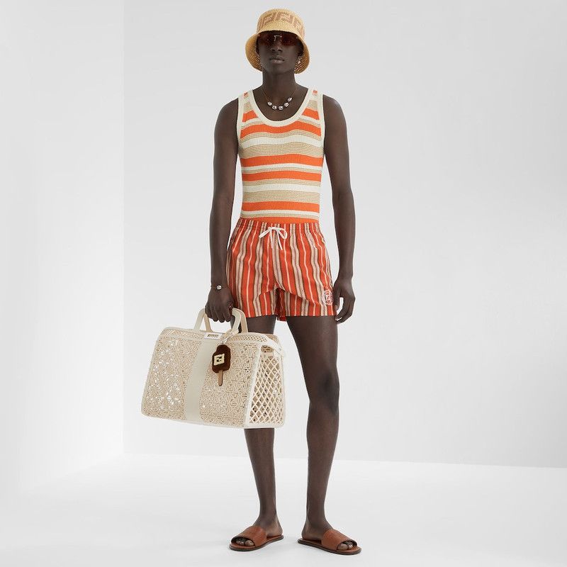 Fendi o1s1wg110526 Swim Shorts in Orange Size US 30 / EU 46 - 4 Thumbnail