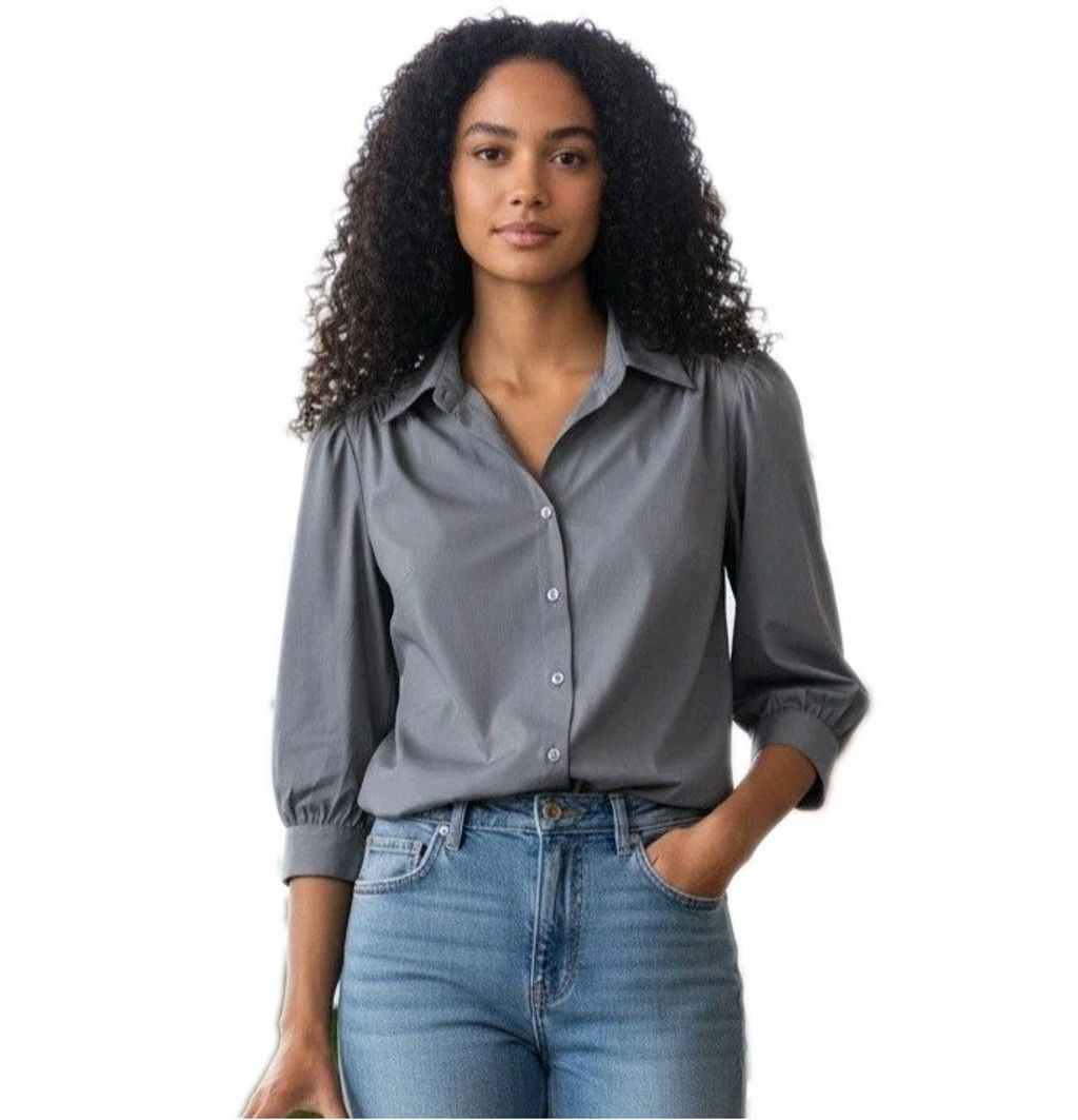 Talbots Talbots Petite Stretch Collection Women Slim-Fit 3/4 Sleeve Size L / US 10 / IT 46 - 1 Thumbnail