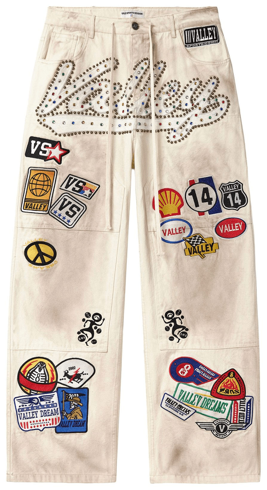 Vale Vale Forever Cream 1980s Painters Pants Off-White Size US 30 / EU 46 - 2 Thumbnail