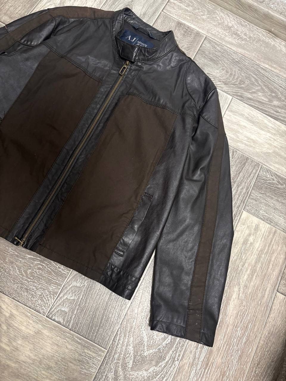 Armani Vintage Armani Jeans Leather Jacket for 30 years Armani Y2k Size US XL / EU 56 / 4 - 3 Thumbnail