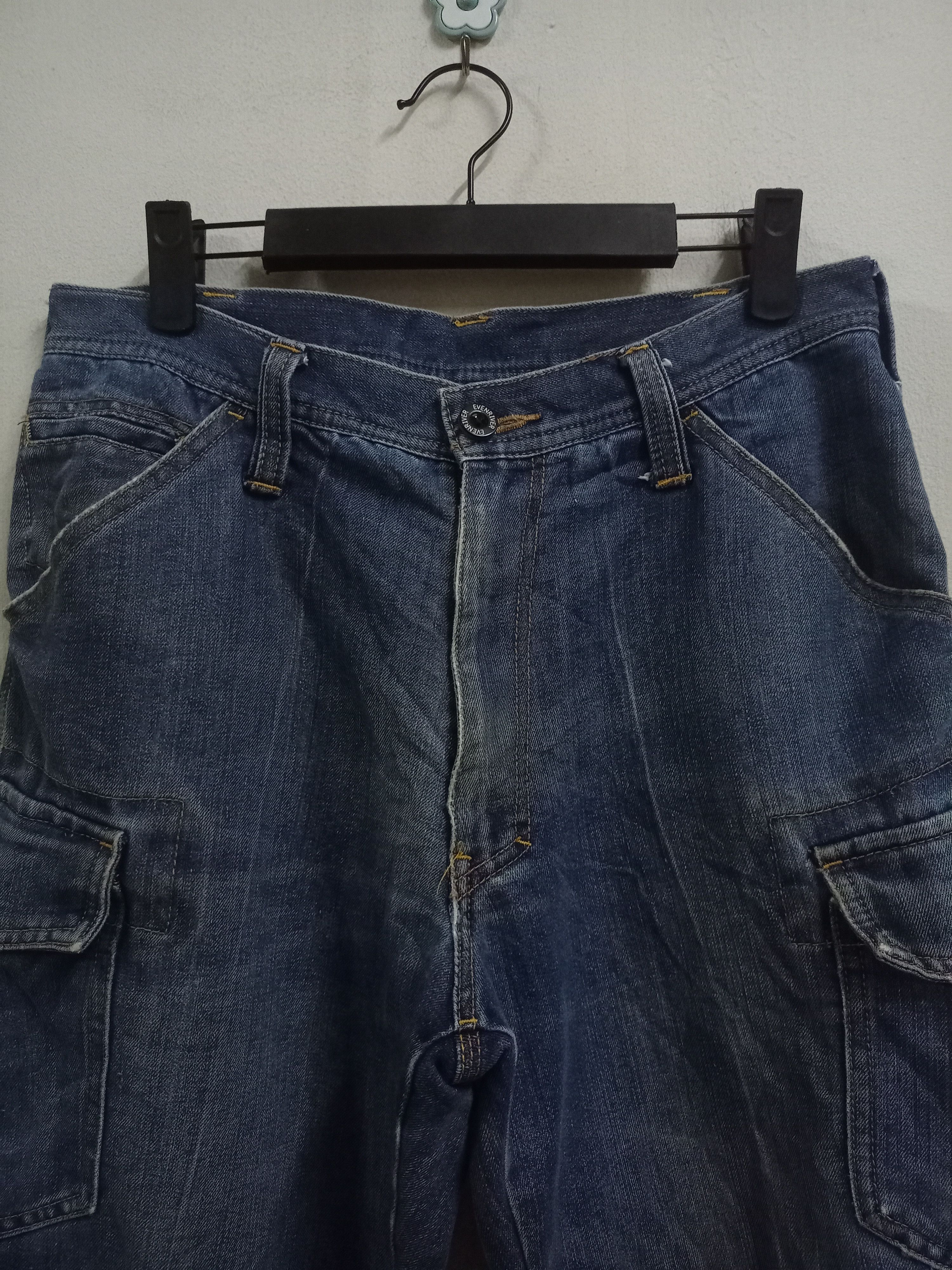 Japanese Brand Vintage Japanese Brand Baggy Cargo Denim Pants Size US 30 / EU 46 - 4 Thumbnail