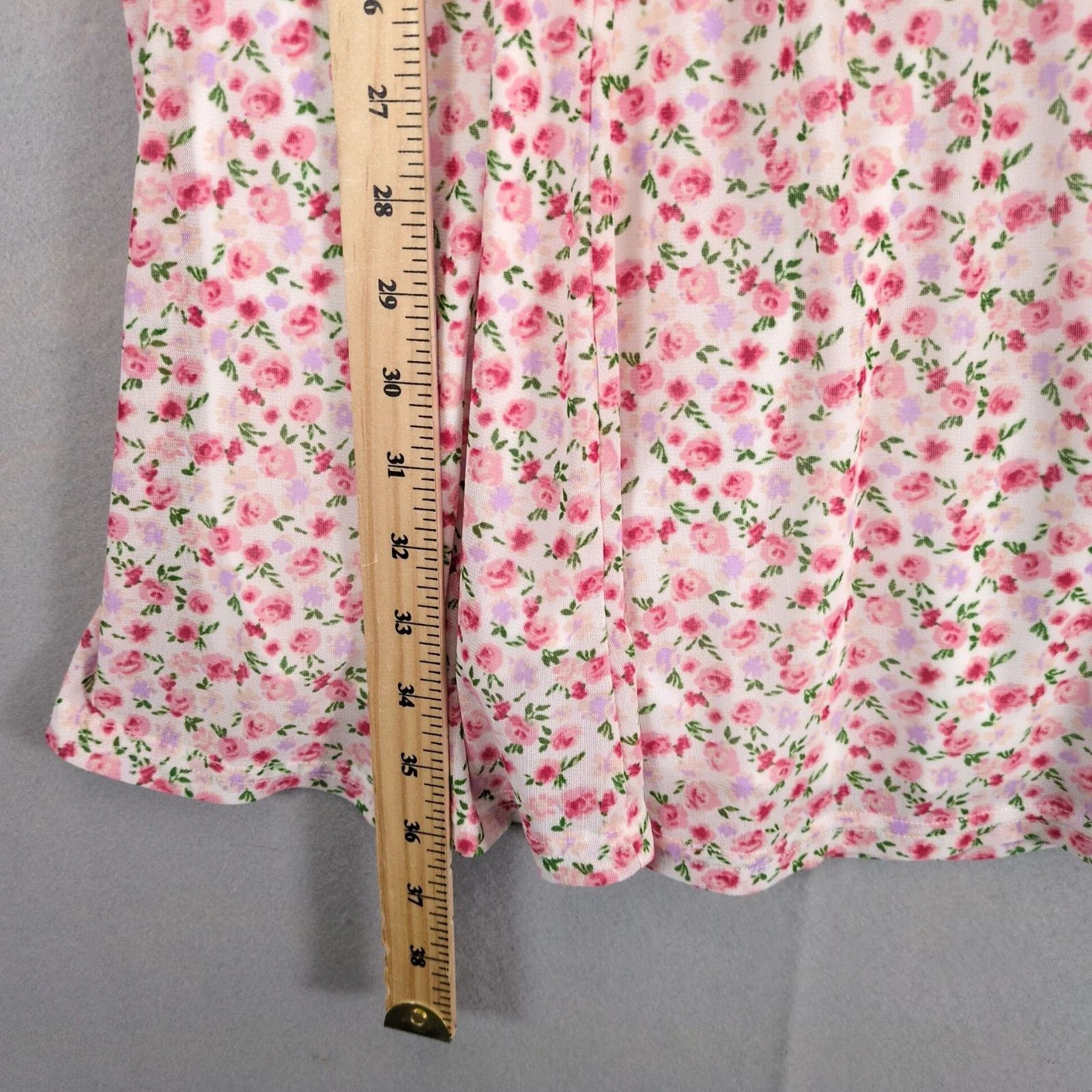 Other Siren Lily White Pink Floral Babydoll Dress Sz L Knee-Length Size L / US 10 / IT 46 - 10 Thumbnail