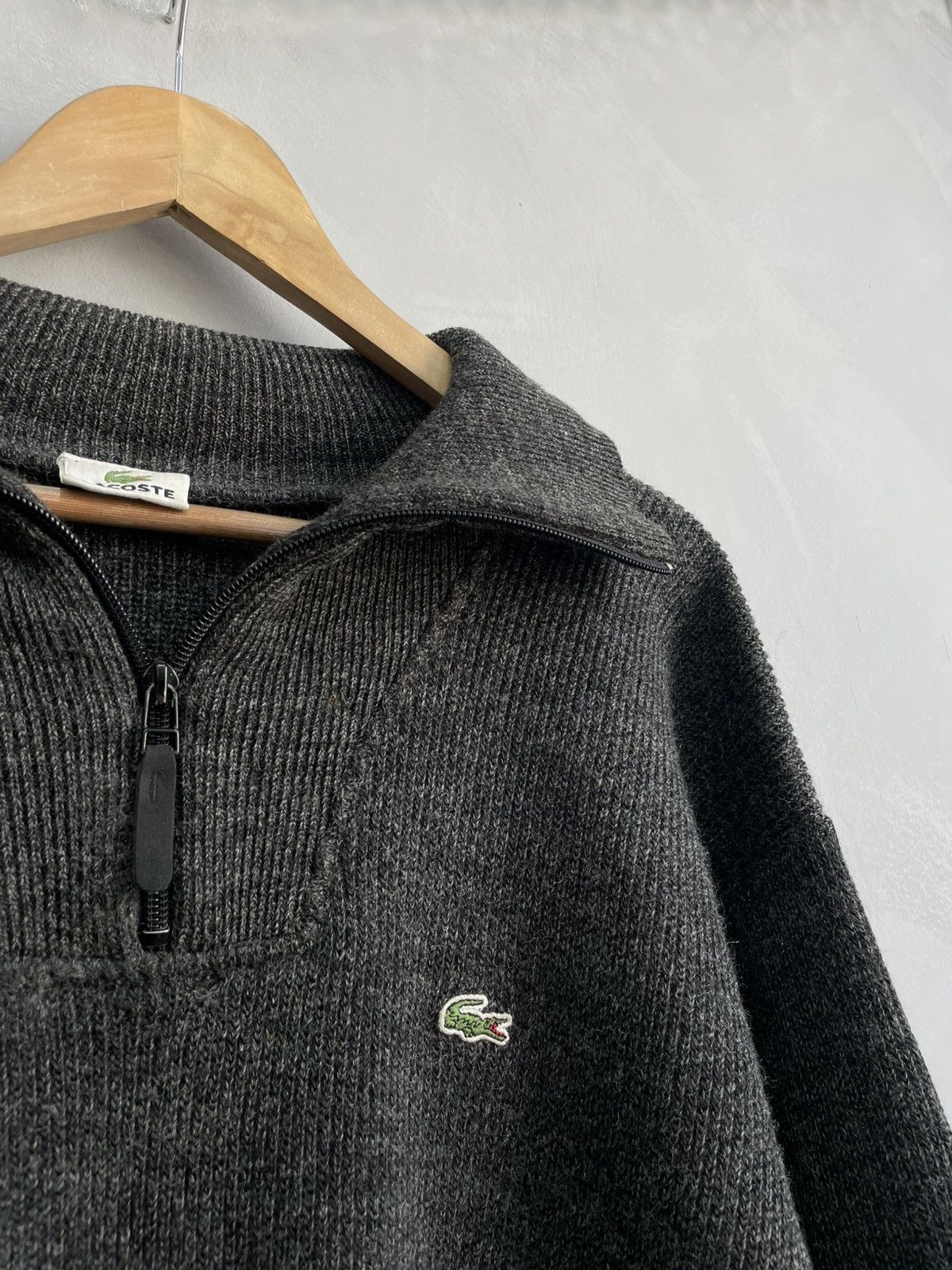 Lacoste Y2K sweater Lacoste wool 1/3 zip turtle neck Size US XL / EU 56 / 4 - 6 Thumbnail