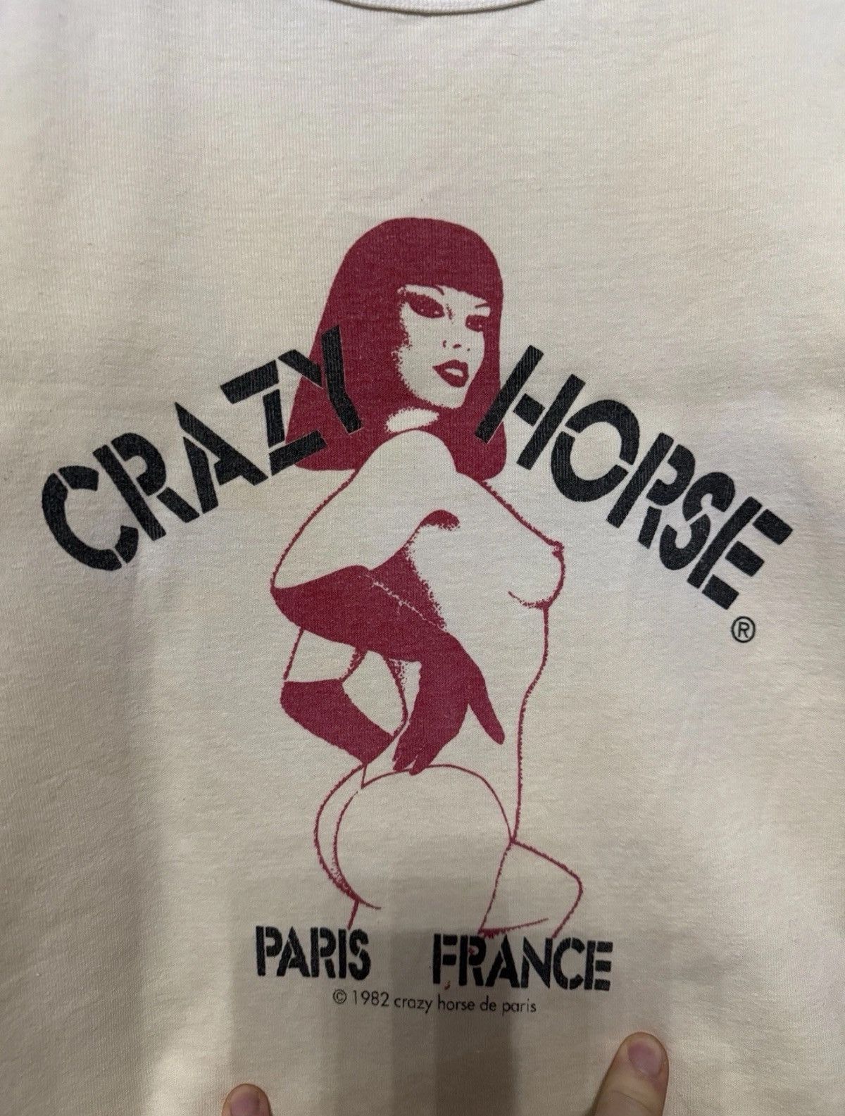 Other Rare Vintage 1982 Crazy Horse De Paris T-shirt Woman`s Auth Size S / US 4 / IT 40 - 4 Thumbnail