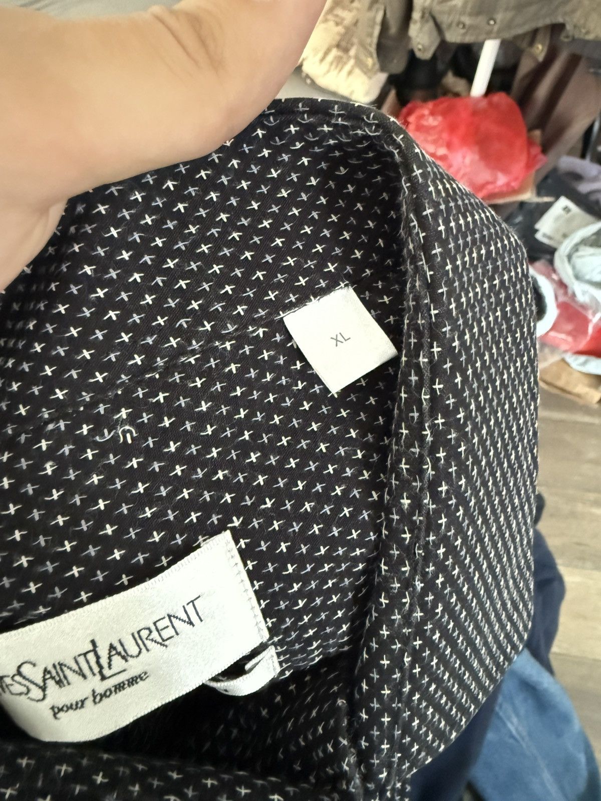 Yves Saint Laurent ♱ ♱ ♱ Crosses YSL Shirt Black Summer Size US XL / EU 56 / 4 - 6 Thumbnail