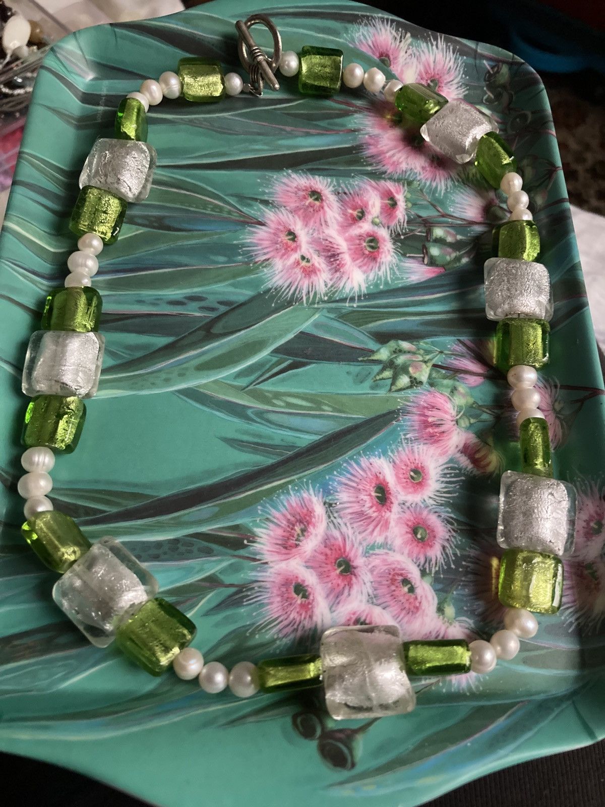 Other Green Murano glass and fresh water pearl beaded necklace Size ONE SIZE - 2 Thumbnail