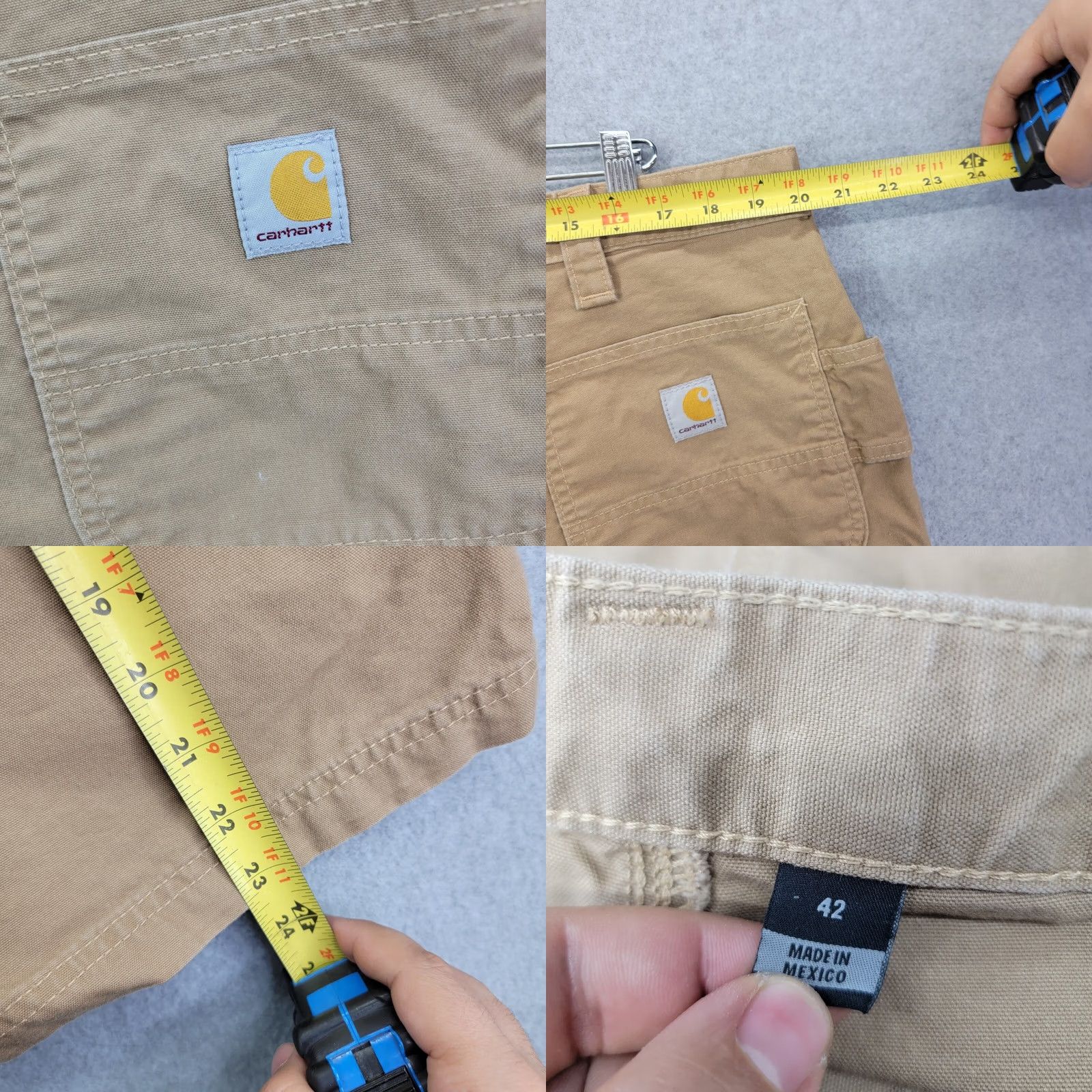 Carhartt Carhartt Shorts Mens 42 Dark Khaki Size B147 DKH Canvas Carpenter Work Size US 42 / EU 58 - 8 Thumbnail
