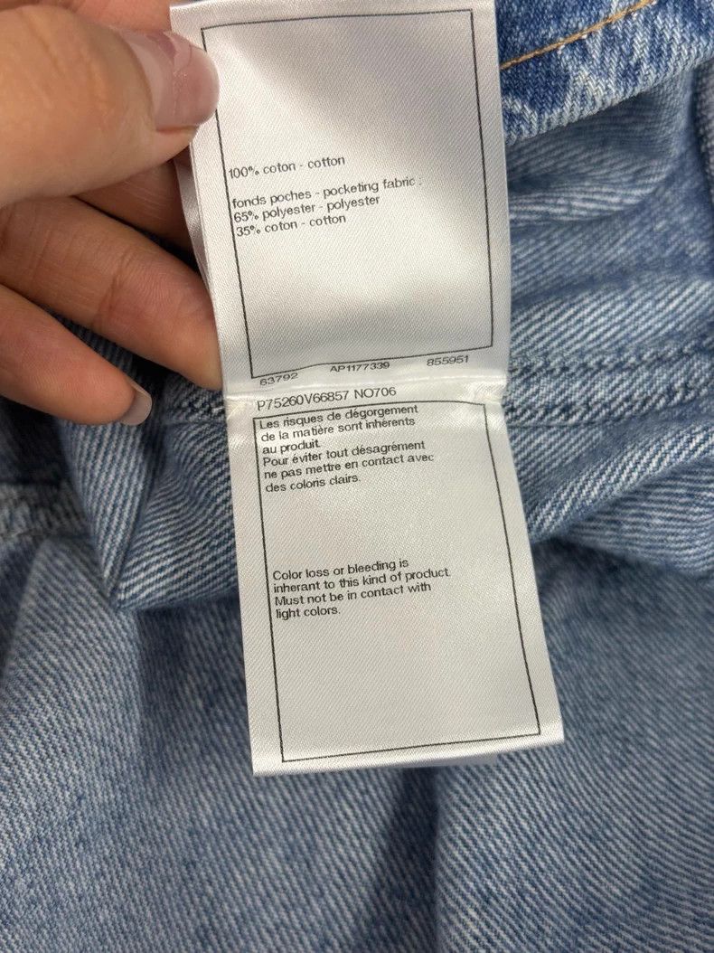 Chanel Chanel 23A blue camelia dark pattern lapel pleated denim j Size XS / US 0-2 / IT 36-38 - 6 Thumbnail