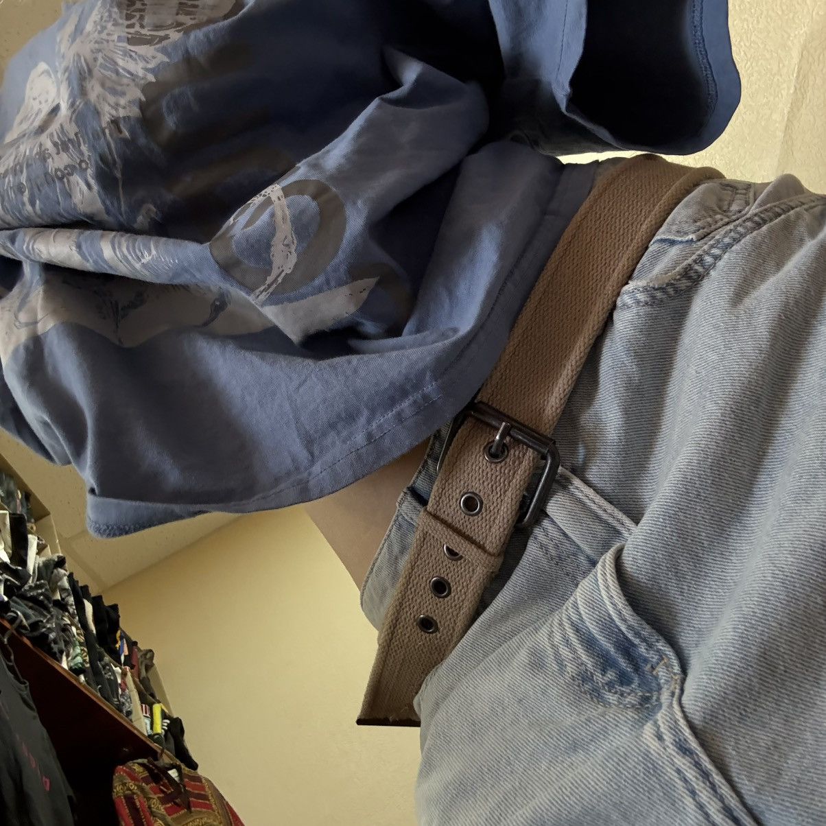Vintage Vintage 90s Japanese Leather Belt Grunge Goth Archive OS Size ONE SIZE - 3 Thumbnail