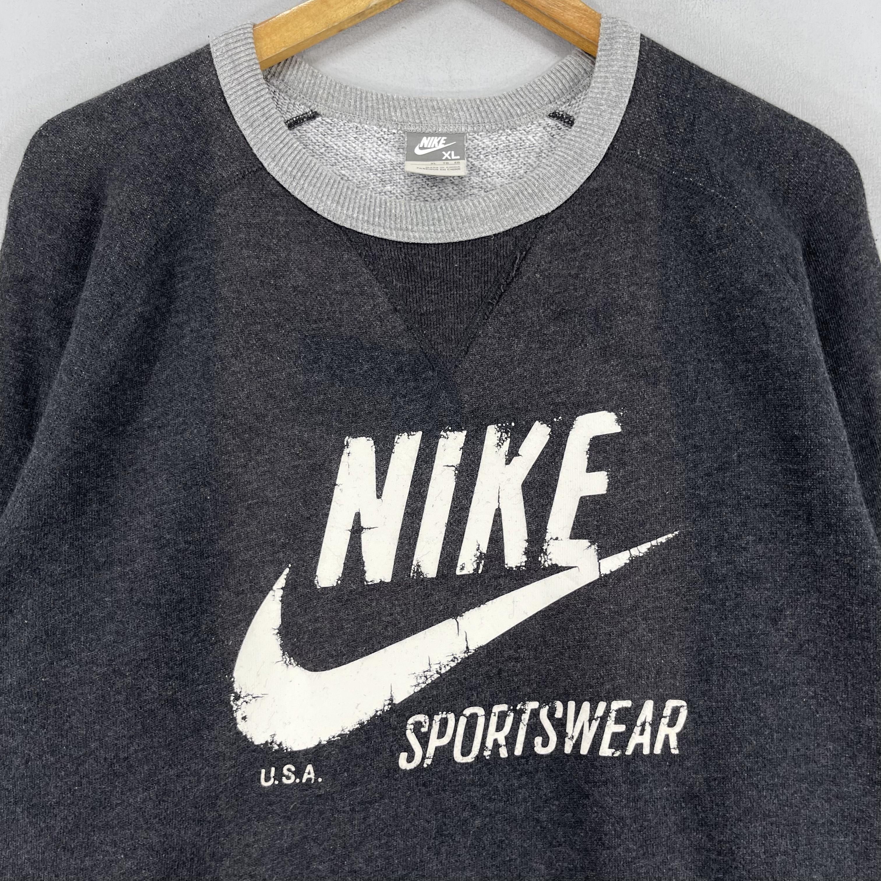 Nike × Vintage Vintage NIKE Big Swoosh Crewneck Sun Faded Sweatshirt Size US M / EU 48-50 / 2 - 2 Thumbnail