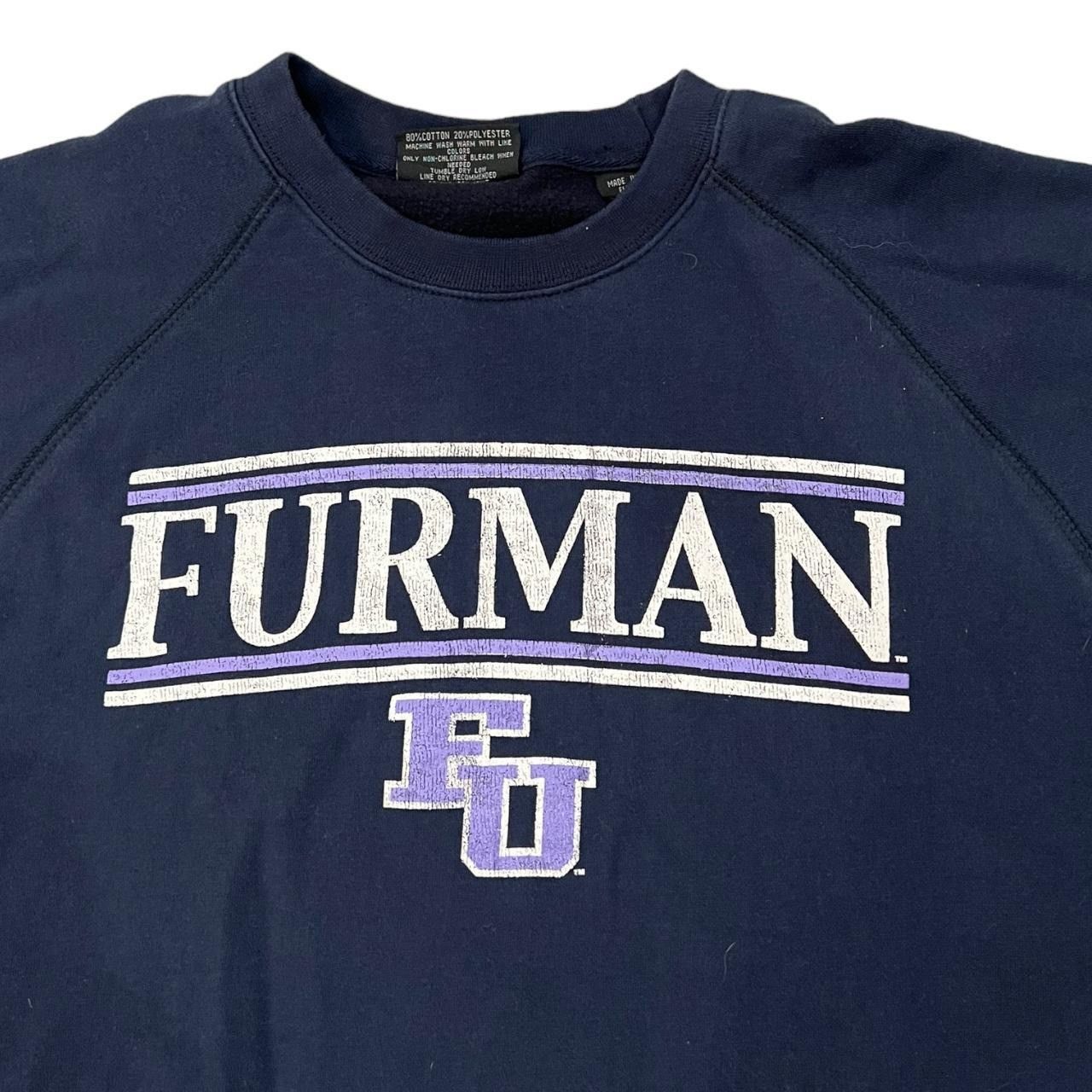 NCAA × Vintage Vintage Furman FU Purple Sweater Size US M / EU 48-50 / 2 - 3 Thumbnail