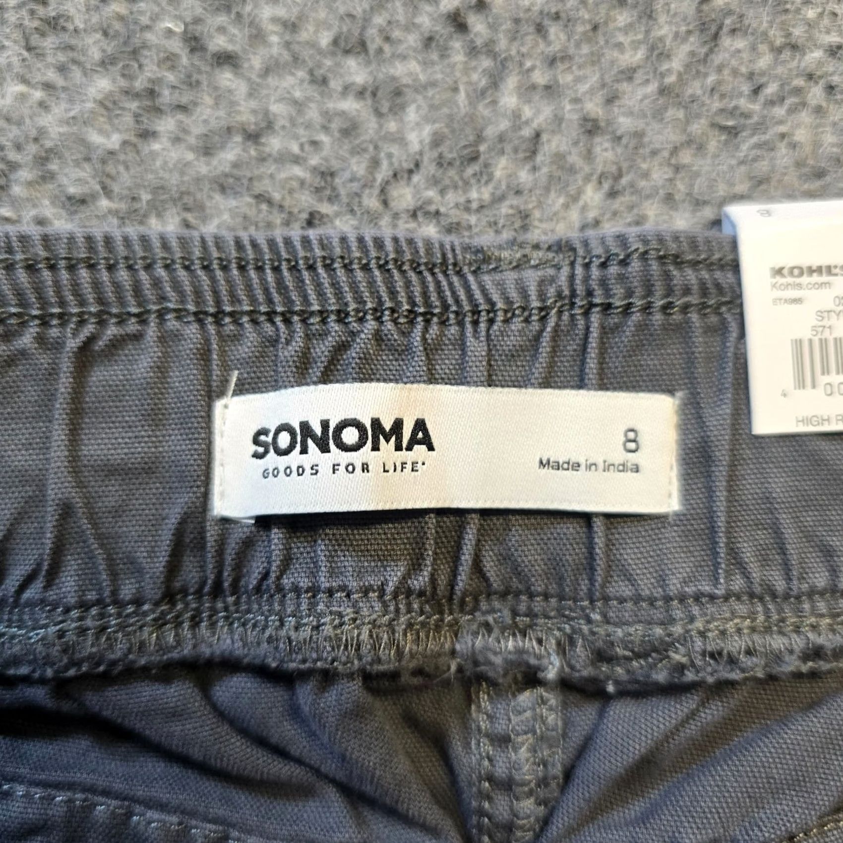 Vintage Sonoma Pants Womens 8 Gray Straight Leg High Rise Convertible Buttonfly Casual Pants Size 30" / US 8 / IT 44 - 3 Thumbnail