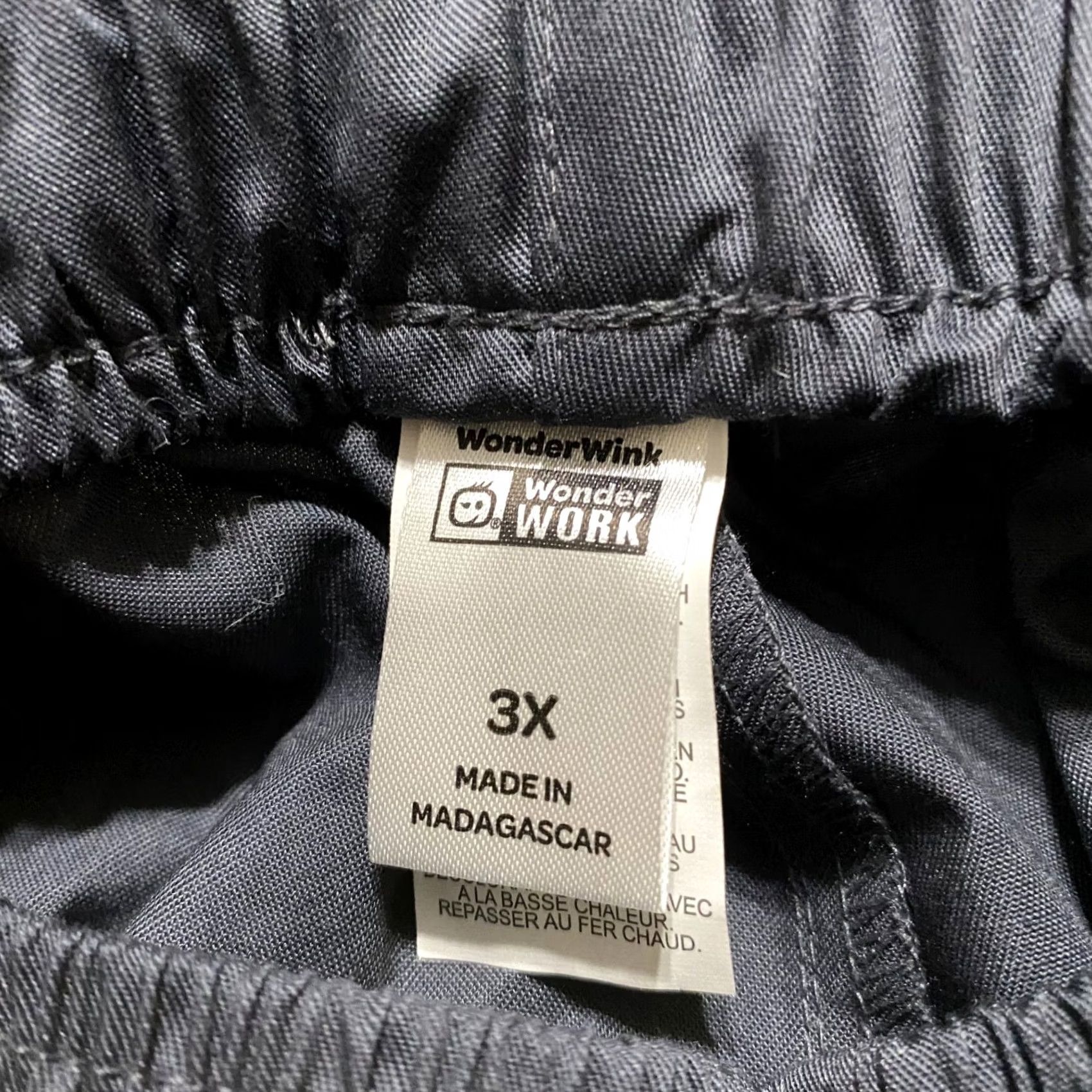 Vintage WonderWink Unisex Pants 3X Gray NWT Medical Scrubs Pockets Polyester Wonder Work Pants Size US 39 - 3 Thumbnail