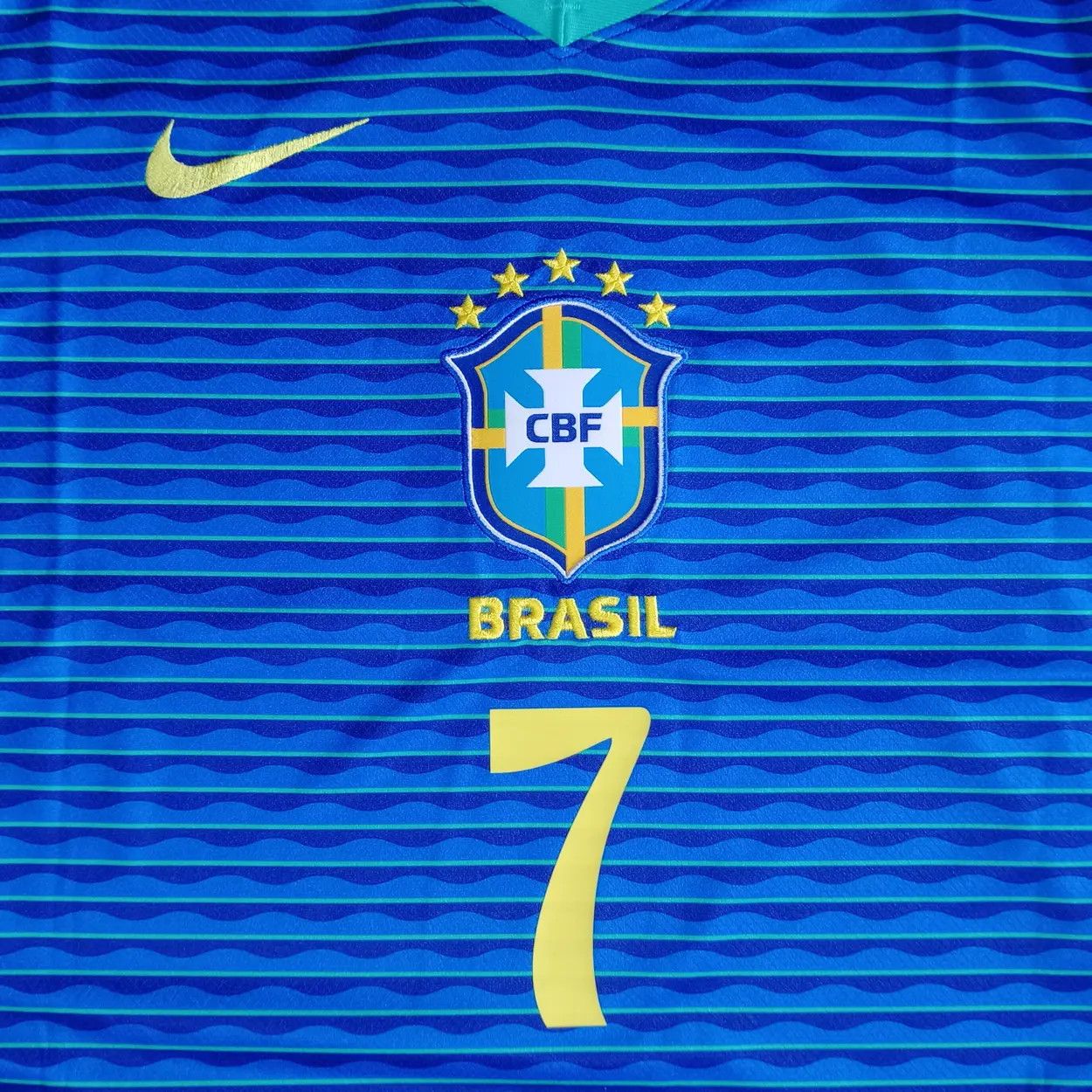 Nike Nike x Brazil 2024 Mario Zagallo #7 Vini Jr. Away Jersey Size US XL / EU 56 / 4 - 5 Thumbnail
