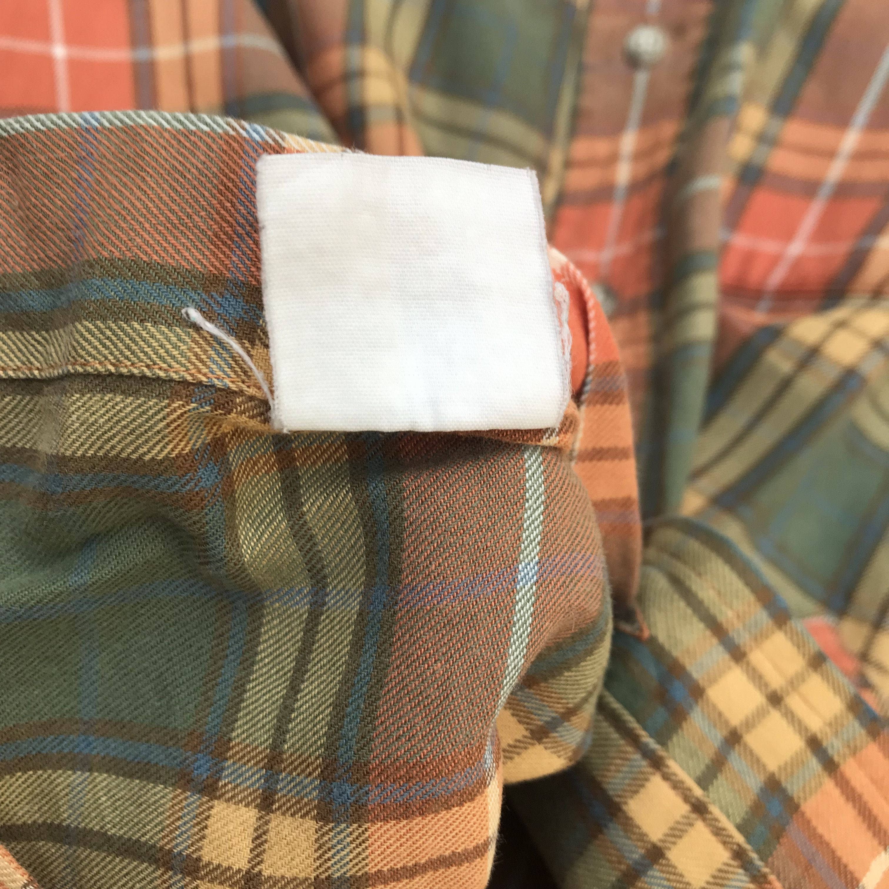 L.L. Bean Vintage LL Bean Summer Shirt Green orange long sleeves butt Size US M / EU 48-50 / 2 - 7 Thumbnail