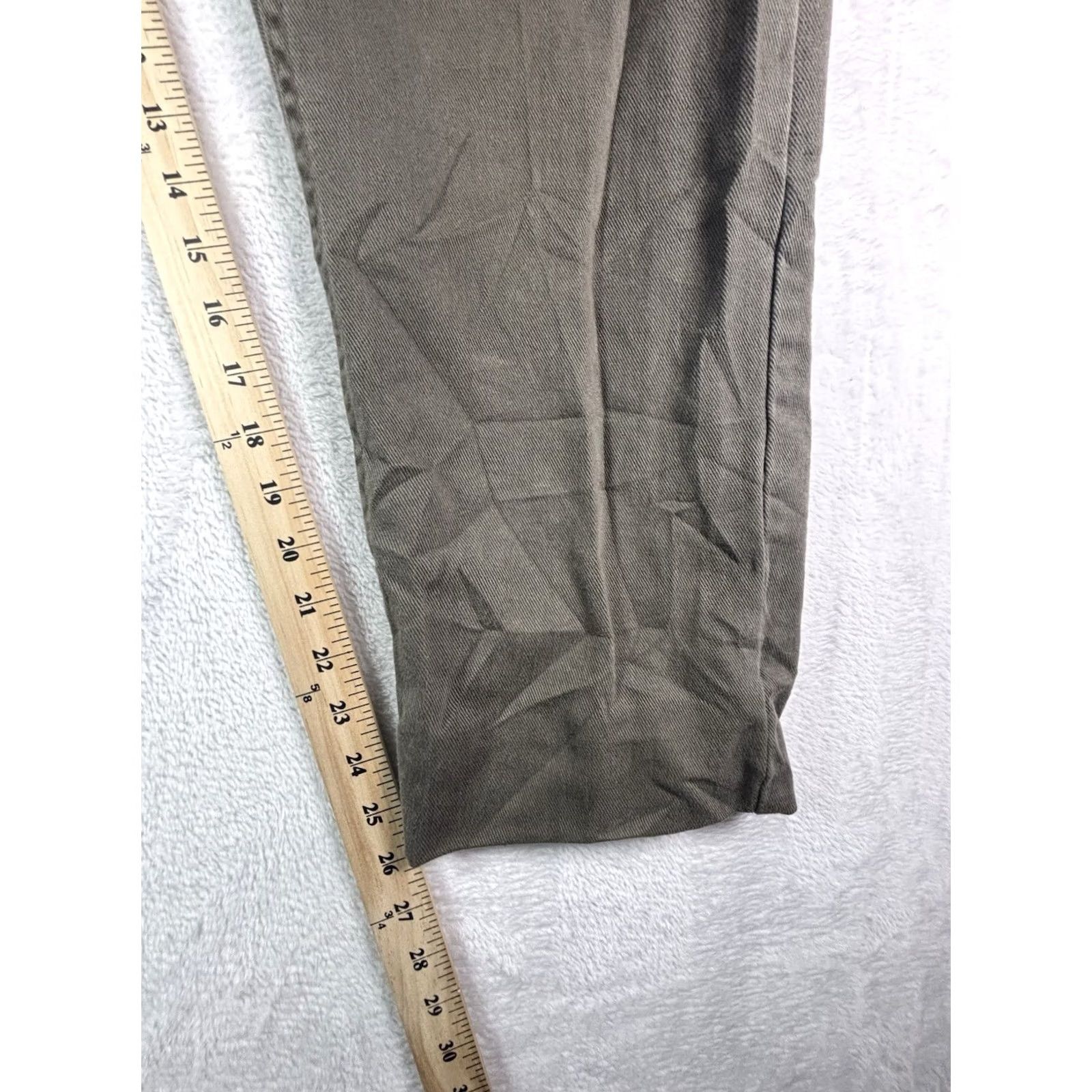 Liz Claiborne VINTAGE Liz Claiborne Lizwear Classic Fit Womens Jeans Tapered Olive Green Cotton 10R Denim High Rise 5-Pocket Mens? Girls? Size 32" / US 10 / IT 46 - 4 Thumbnail