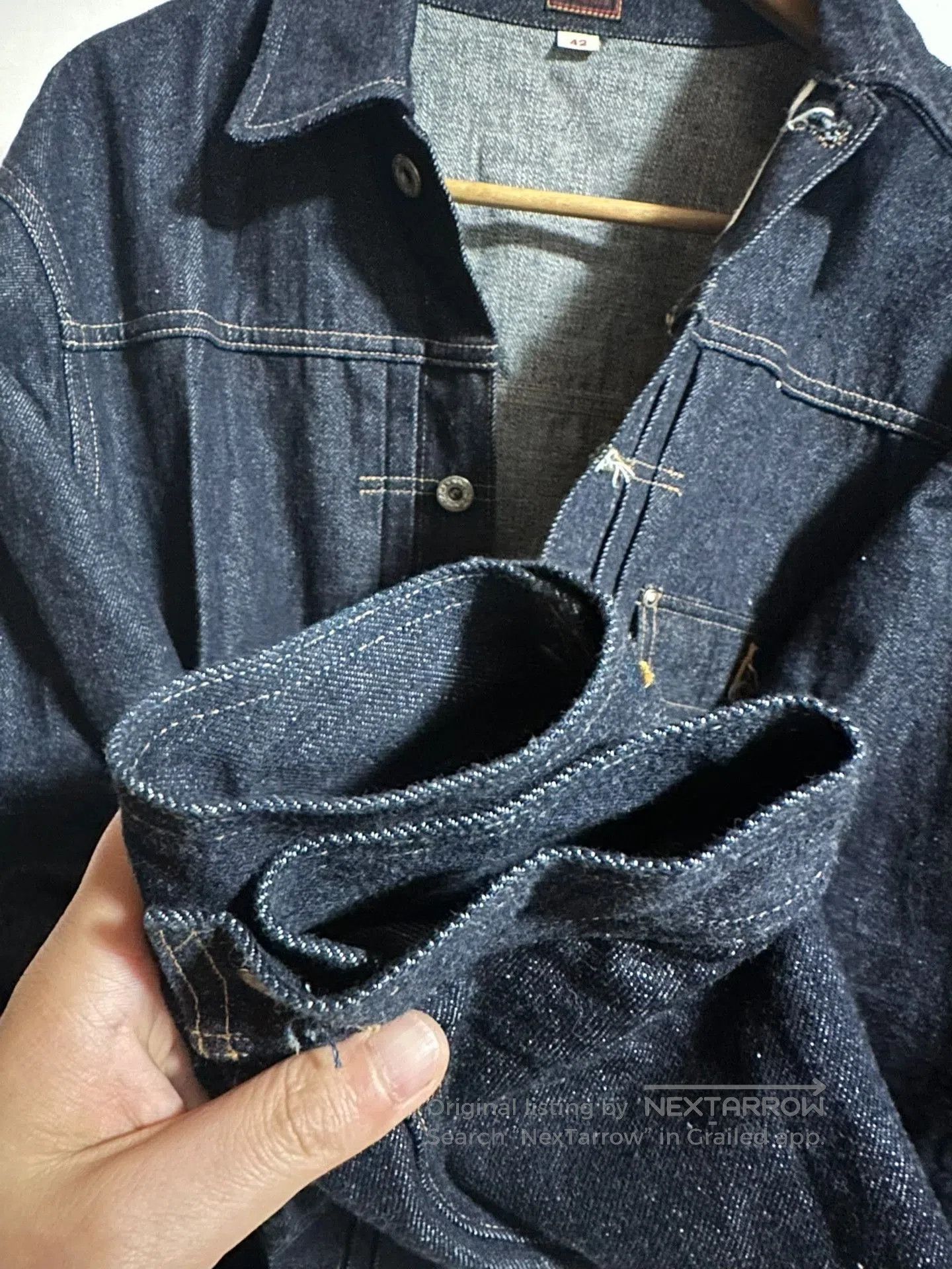 Warehouse Warehouse 2010 WWII Reissue 13.5oz Raw Denim Jacket. Size US XS / EU 42 / 0 - 6 Thumbnail