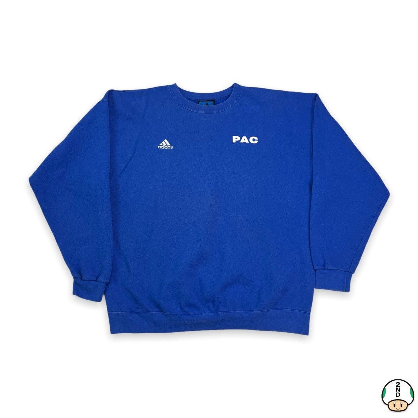 Adidas × Vintage Vintage 90s Adidas Team Sweatshirt PAC USA 3 Stripe Pullover Size US L / EU 52-54 / 3 - 1 Thumbnail