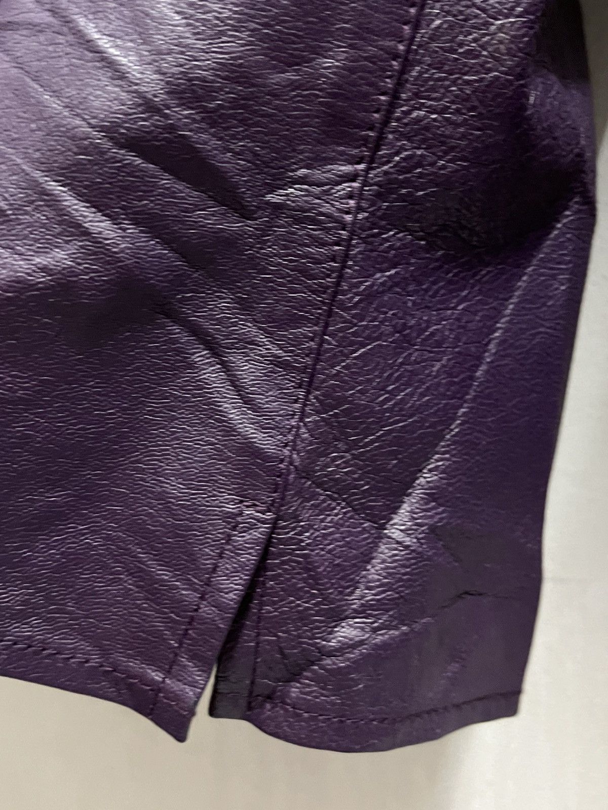 Prada Prada purple leather jacket coat in vintage Size US S / EU 44-46 / 1 - 7 Thumbnail