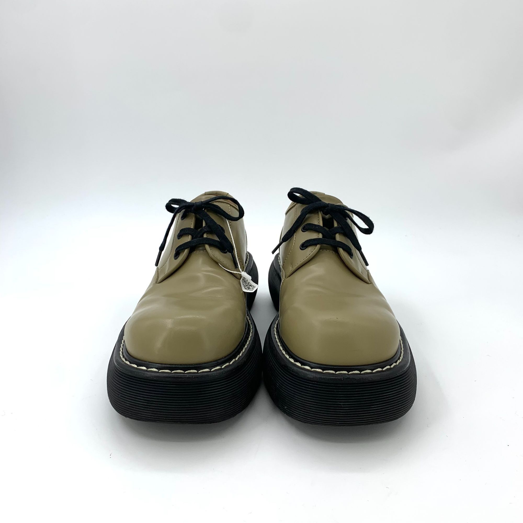 Bottega Veneta Bottega Veneta Light Green Leather Lace-Up Platform Shoes Si Size US 12 / IT 42 - 7 Thumbnail