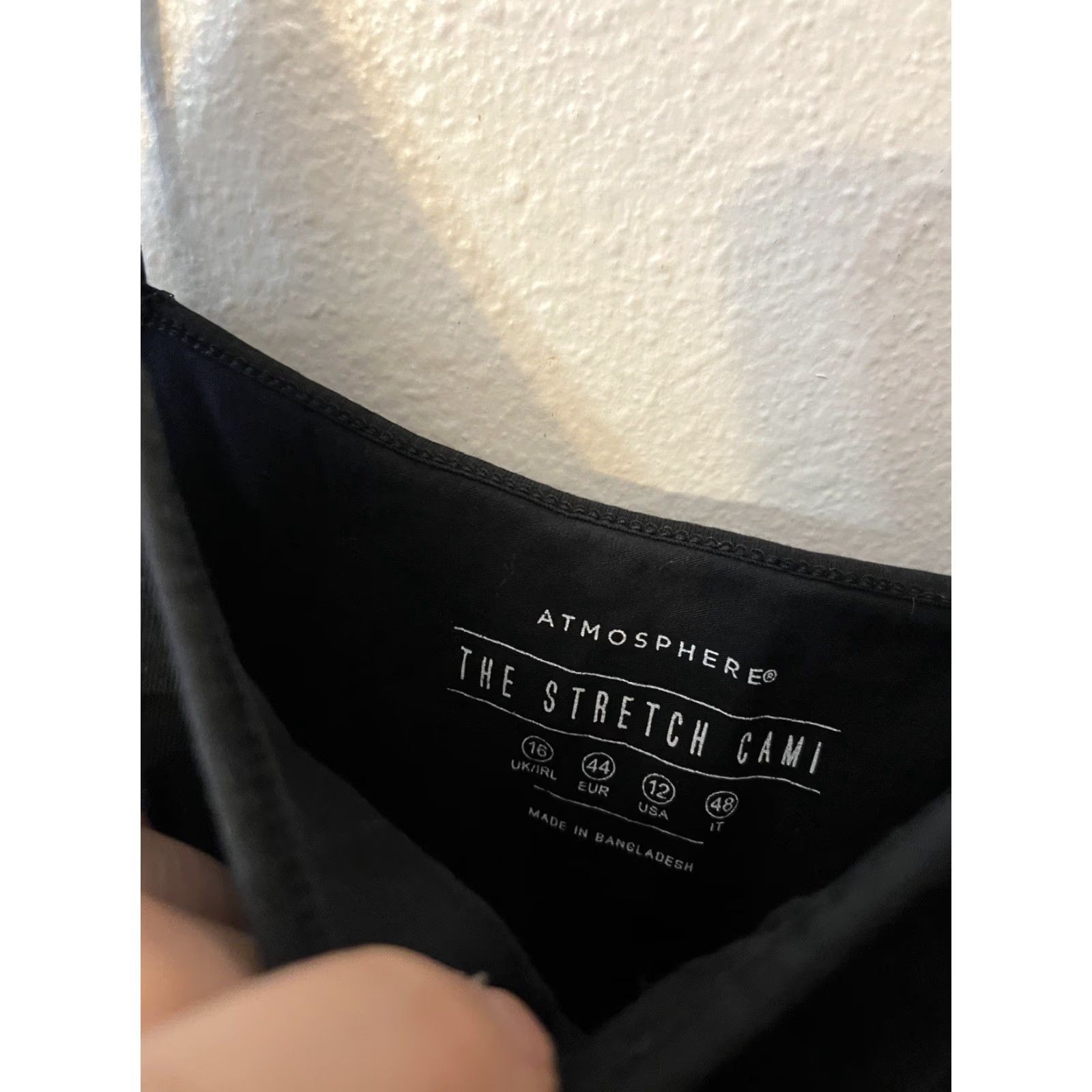 Vintage Atmosphere Women Tank Top Camisole Spaghetti Straps V-Neck Adjustable Strap Size 12 Black Size XL / US 12-14 / IT 48-50 - 2 Thumbnail