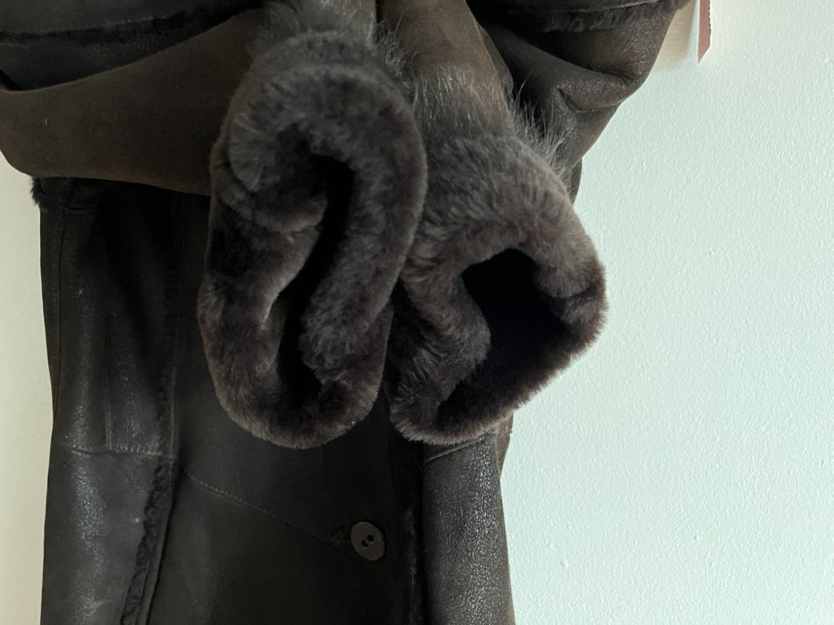 Genuine Leather × Other Dark Brown Womens Lightweight Spanish Shearling Coat S Size S / US 4 / IT 40 - 4 Thumbnail