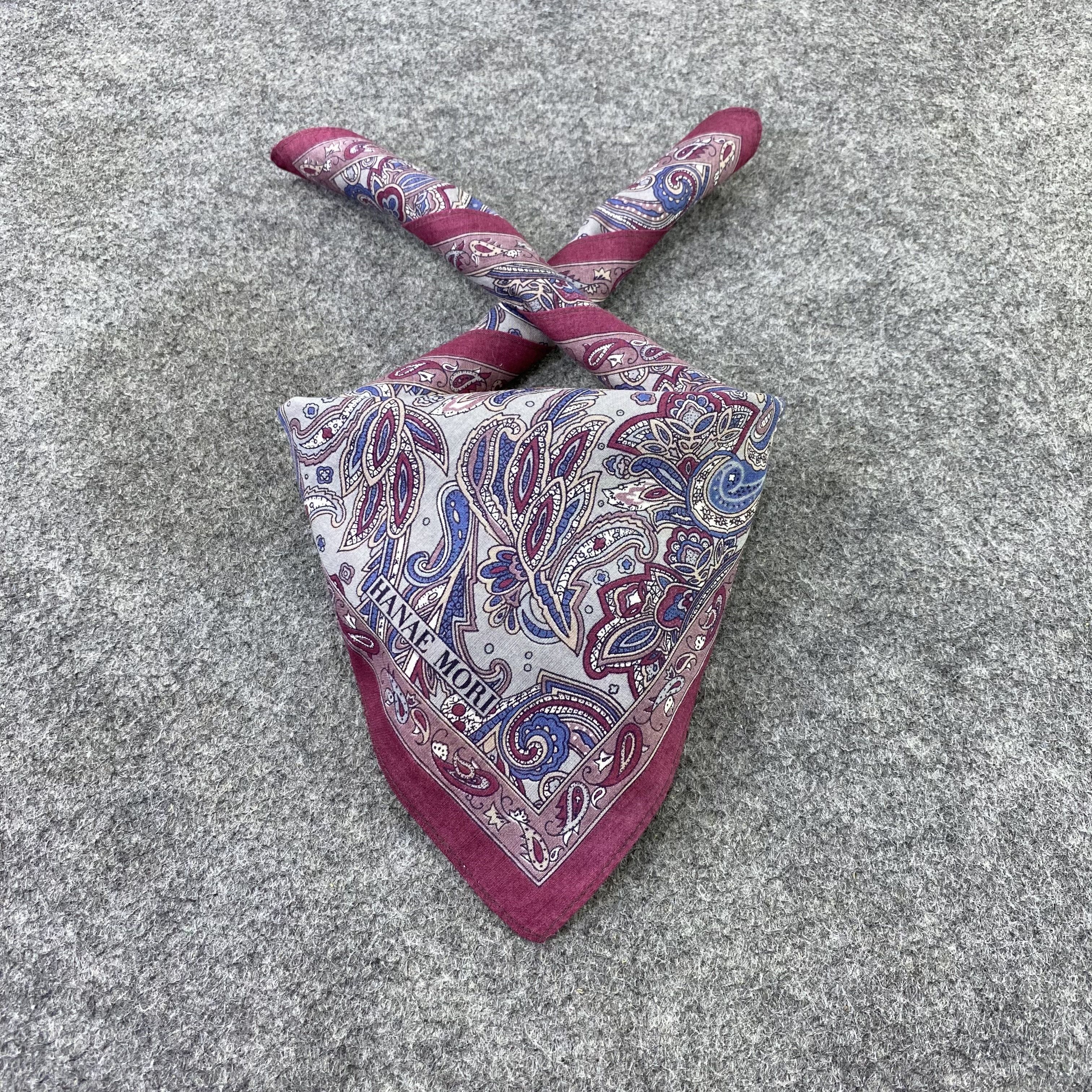 Hanae Mori Hanae Mori Paislee Handkerchief / Bandana / Neckerchief-B894 Size ONE SIZE - 2 Thumbnail