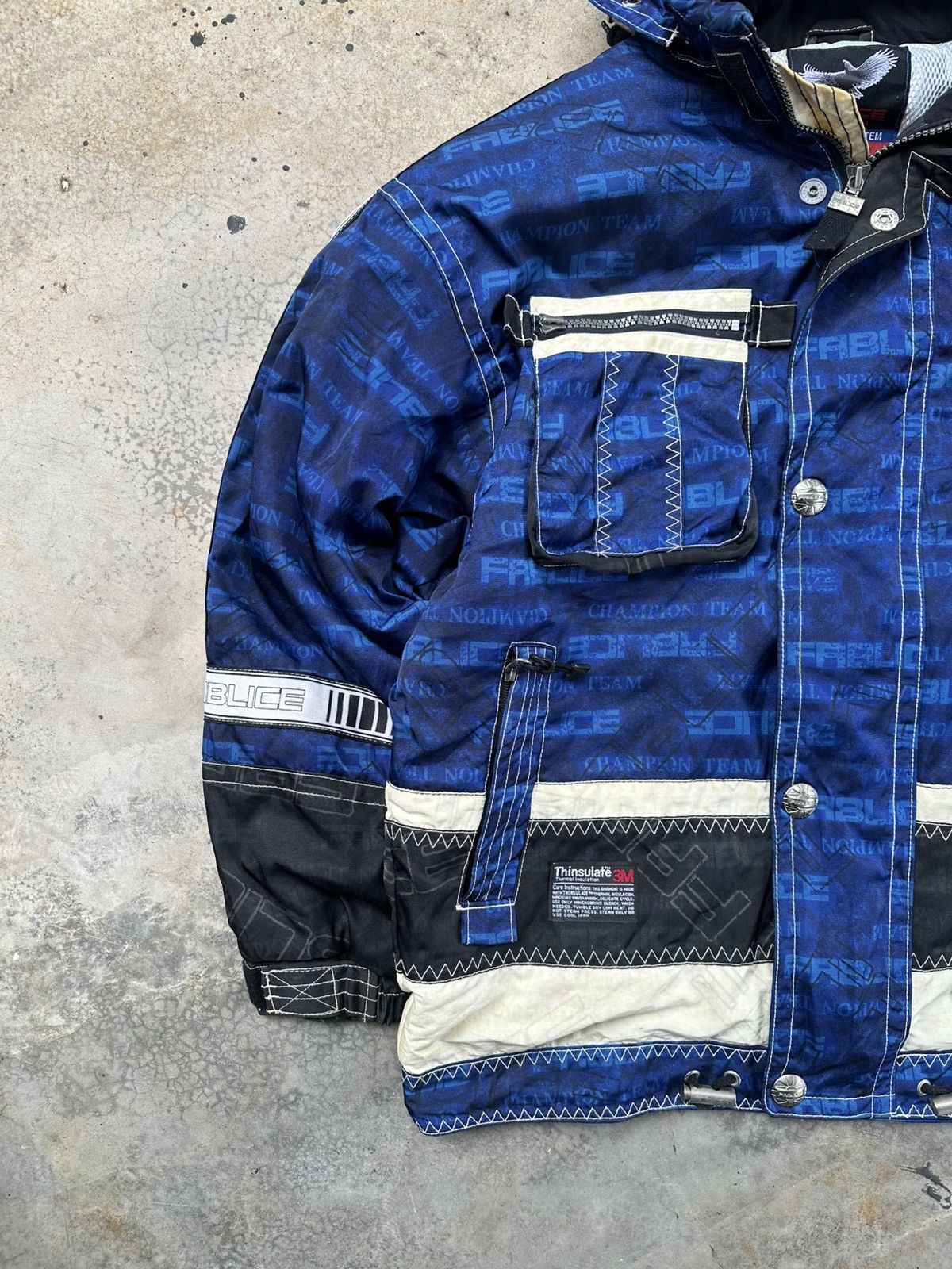 Vintage 👹Vintage Fablice Blue Ski Thinsulate Insulation Ski Jacket Size US XL / EU 56 / 4 - 5 Thumbnail