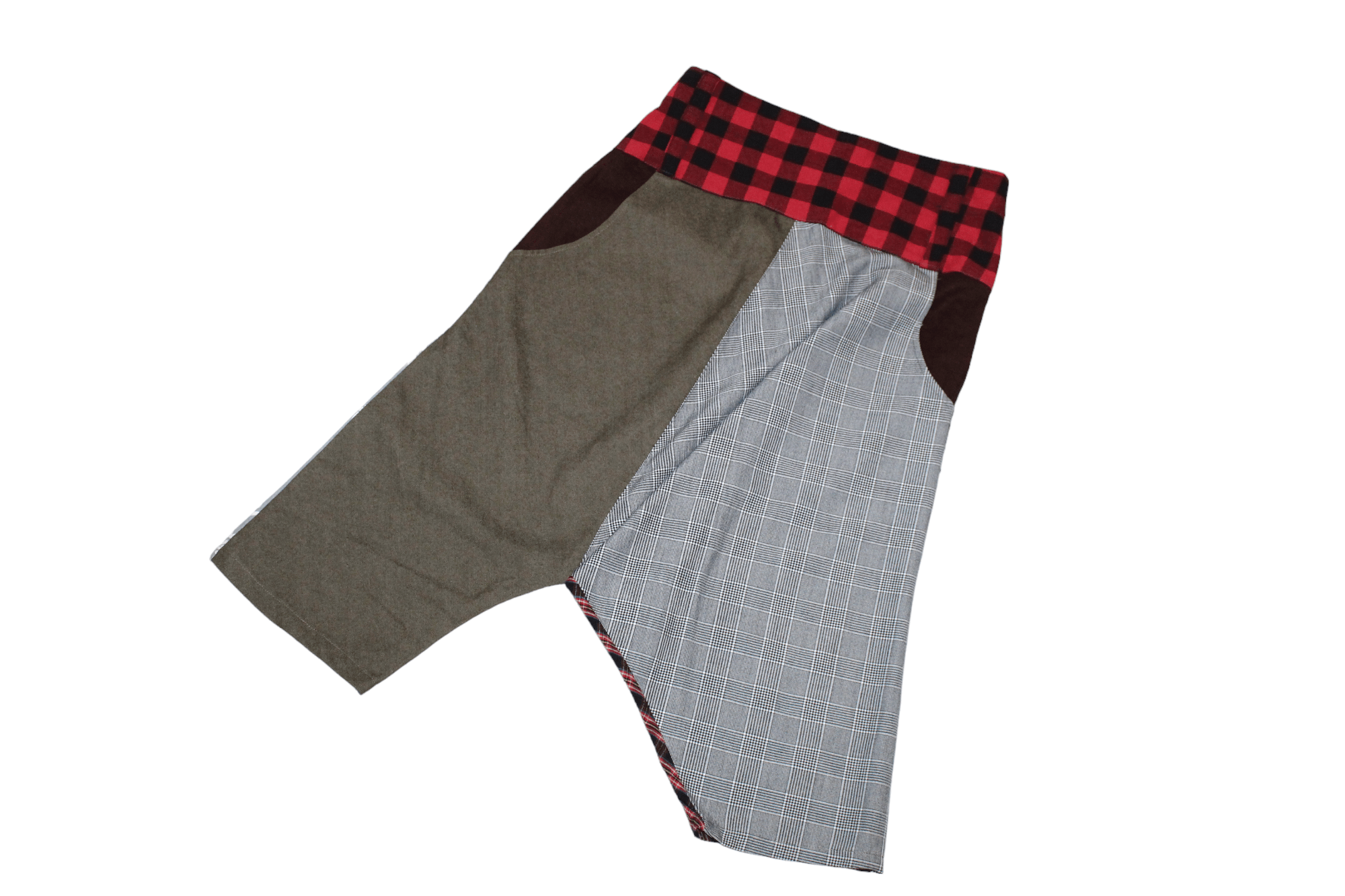 Beauty Beast VTG Open Mind Drop Crotch Patchwork Asymmetric Balloon Pants Size US 31 - 1 Thumbnail