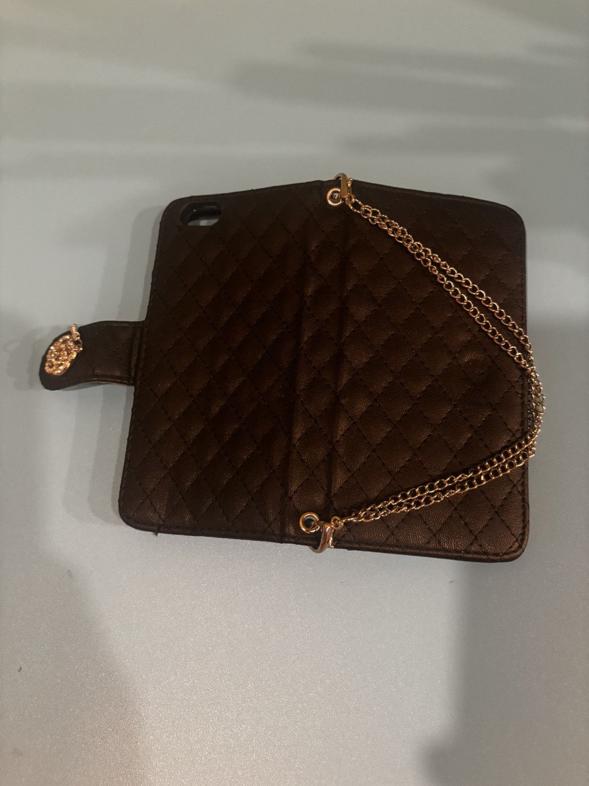 Other Black Quilted Wallet Phone Case with Chain Strap Size ONE SIZE - 6 Thumbnail