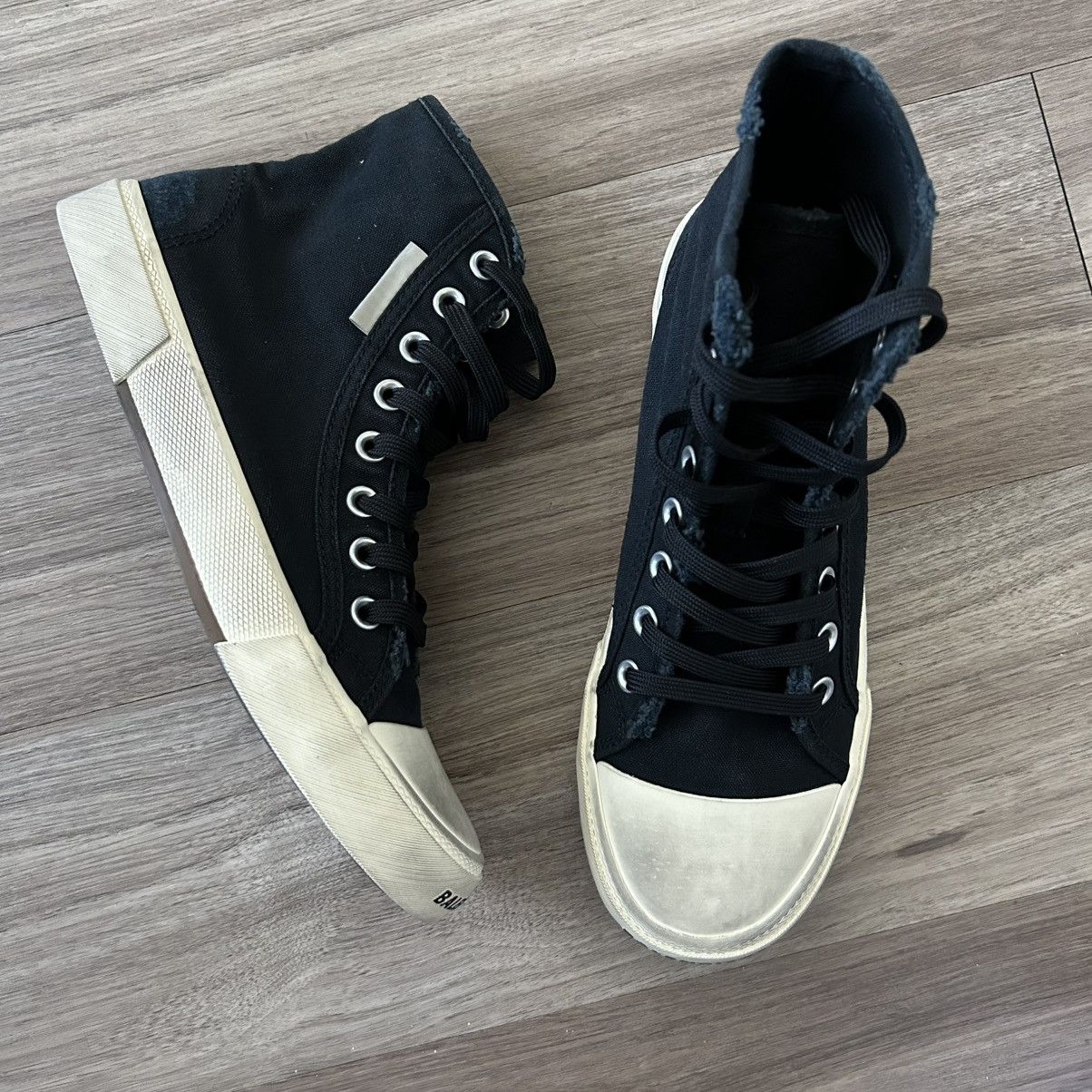 Balenciaga Balenciaga Paris ‘Destroyed Black’ Highs sz 7M Size US 7 / EU 40 - 2 Thumbnail