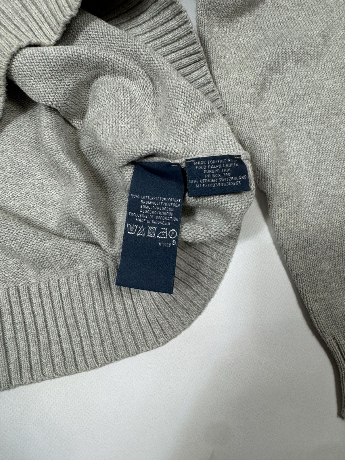 Polo Ralph Lauren Vintage Polo Ralph Lauren Gray Crewneck Knit Sweater Size US XL / EU 56 / 4 - 7 Thumbnail