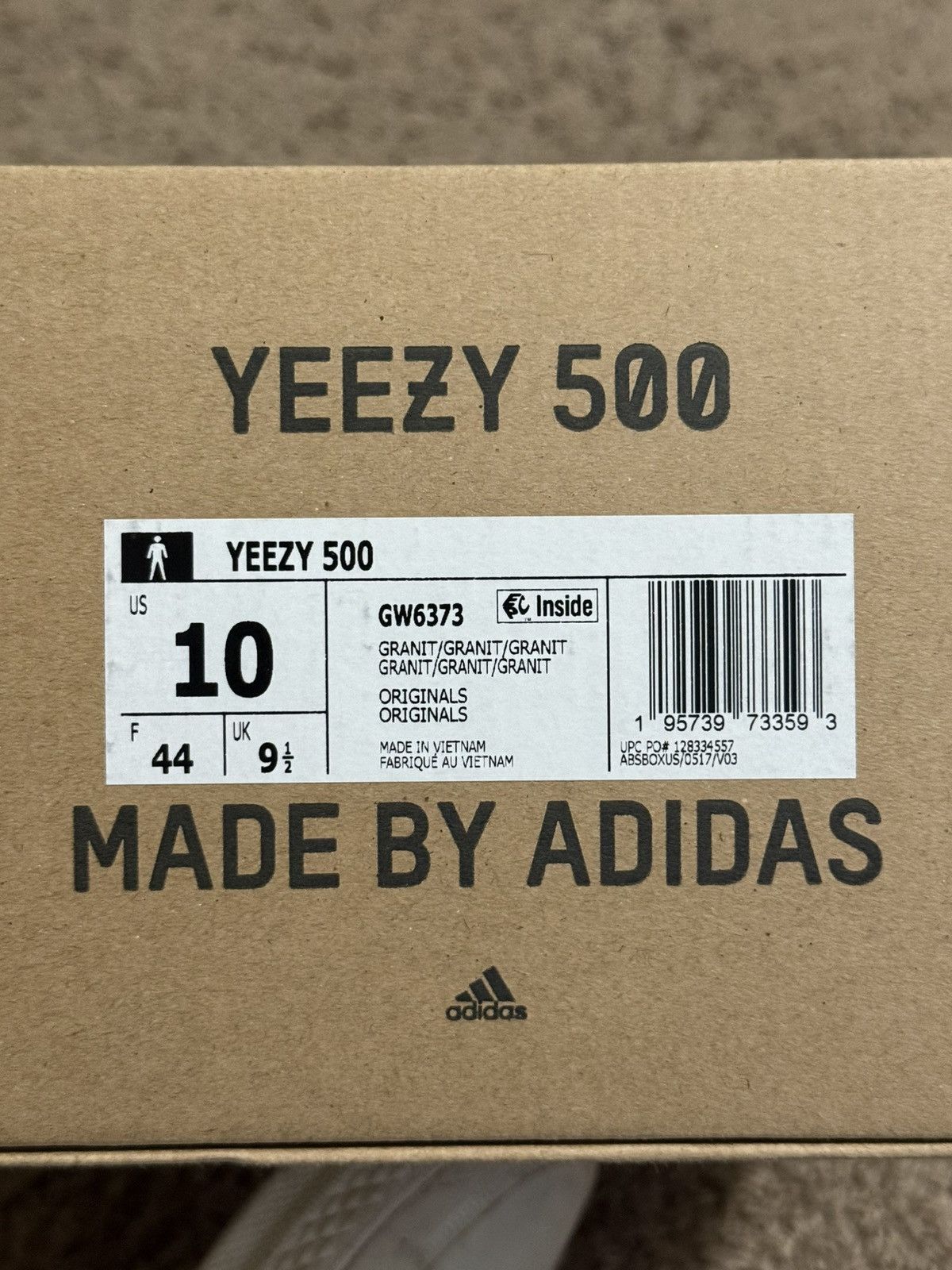 Yeezy Adidas Yeezy 500 “Granite” Size US 10 / EU 43 - 11 Thumbnail