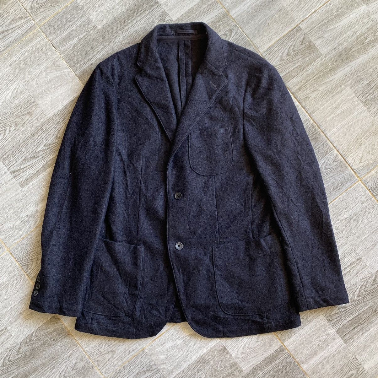 Japanese Brand × Uniqlo Uniqlo Wool Blazer Jacket Size US L / EU 52-54 / 3 - 2 Thumbnail
