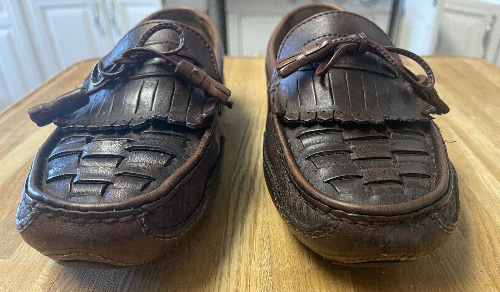 Giorgio Brutini Giorgio Brutini Shoes Men's Size 8M Woven Tassle Loafers Bro Size US 8 / EU 41 - 6 Thumbnail