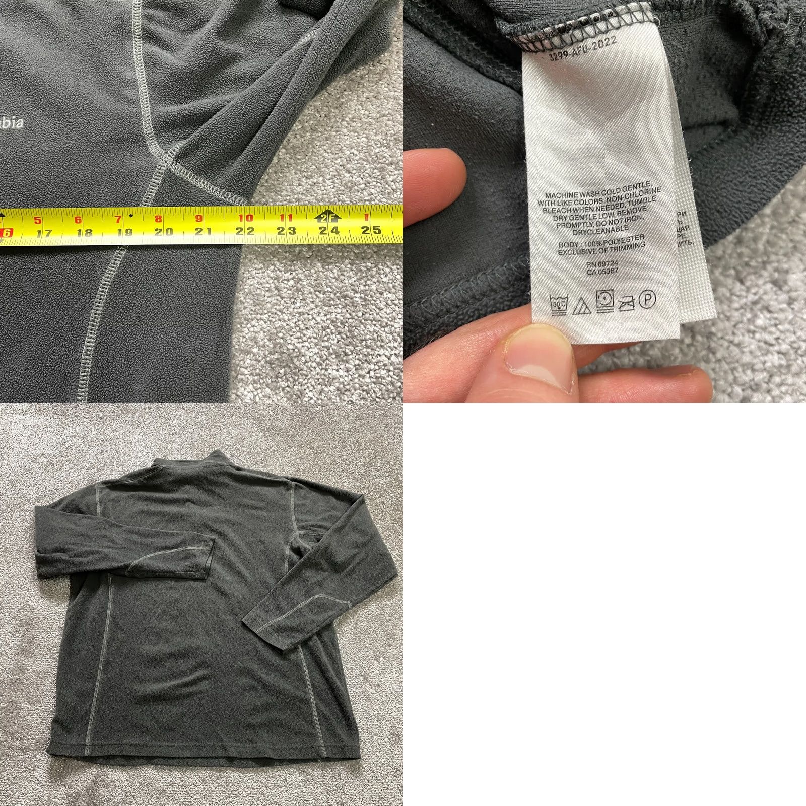 Vintage Columbia Jacket Mens Regular 1/4 Zip Fleece Gray Outdoor Hiking Adult Medium Size US M / EU 48-50 / 2 - 8 Thumbnail